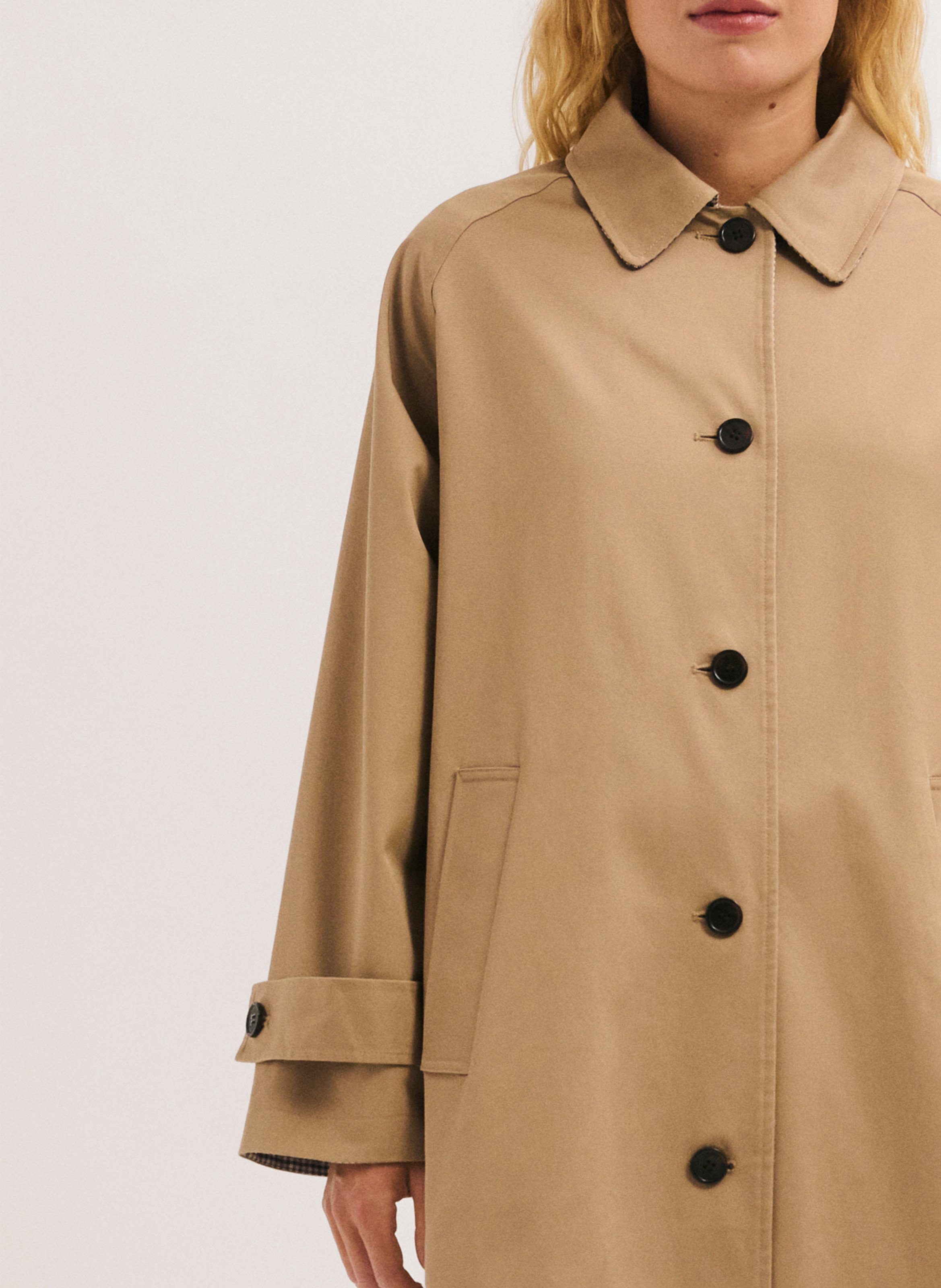 Gerade geschnittener Trenchcoat aus Baumwoll-Mix PABLO Beige