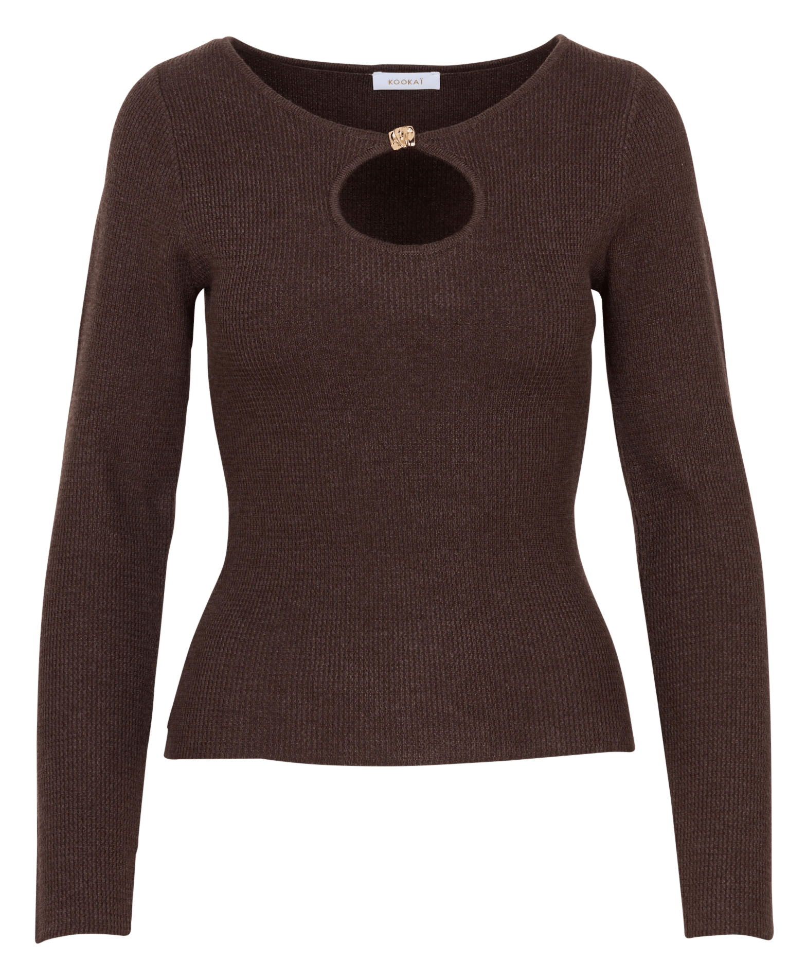 Anliegender Rundhalsausschnitt-Pullover KOOKAI Braun