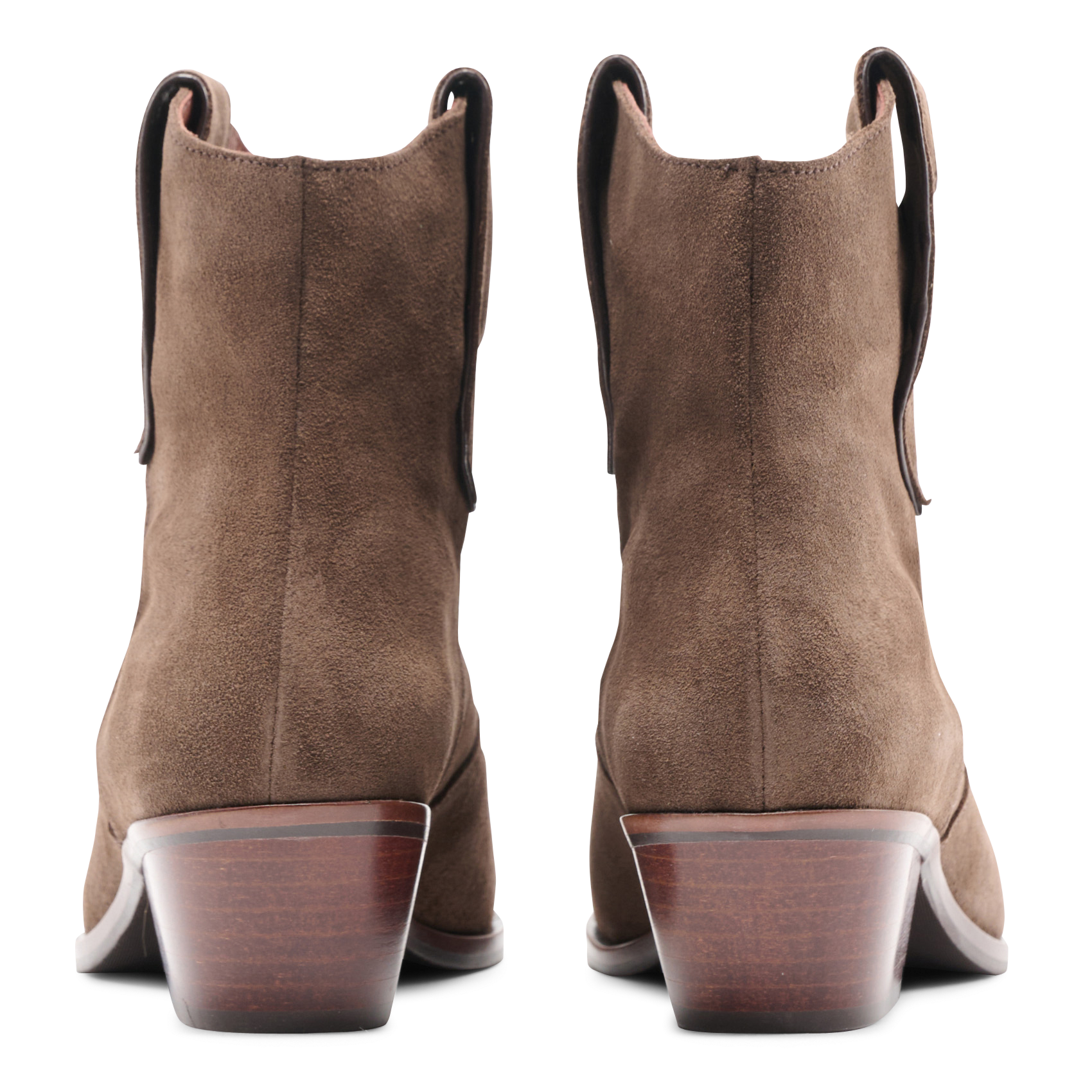 Suede leather western ankle boots ANONYMOUS COPENHAGEN Brown