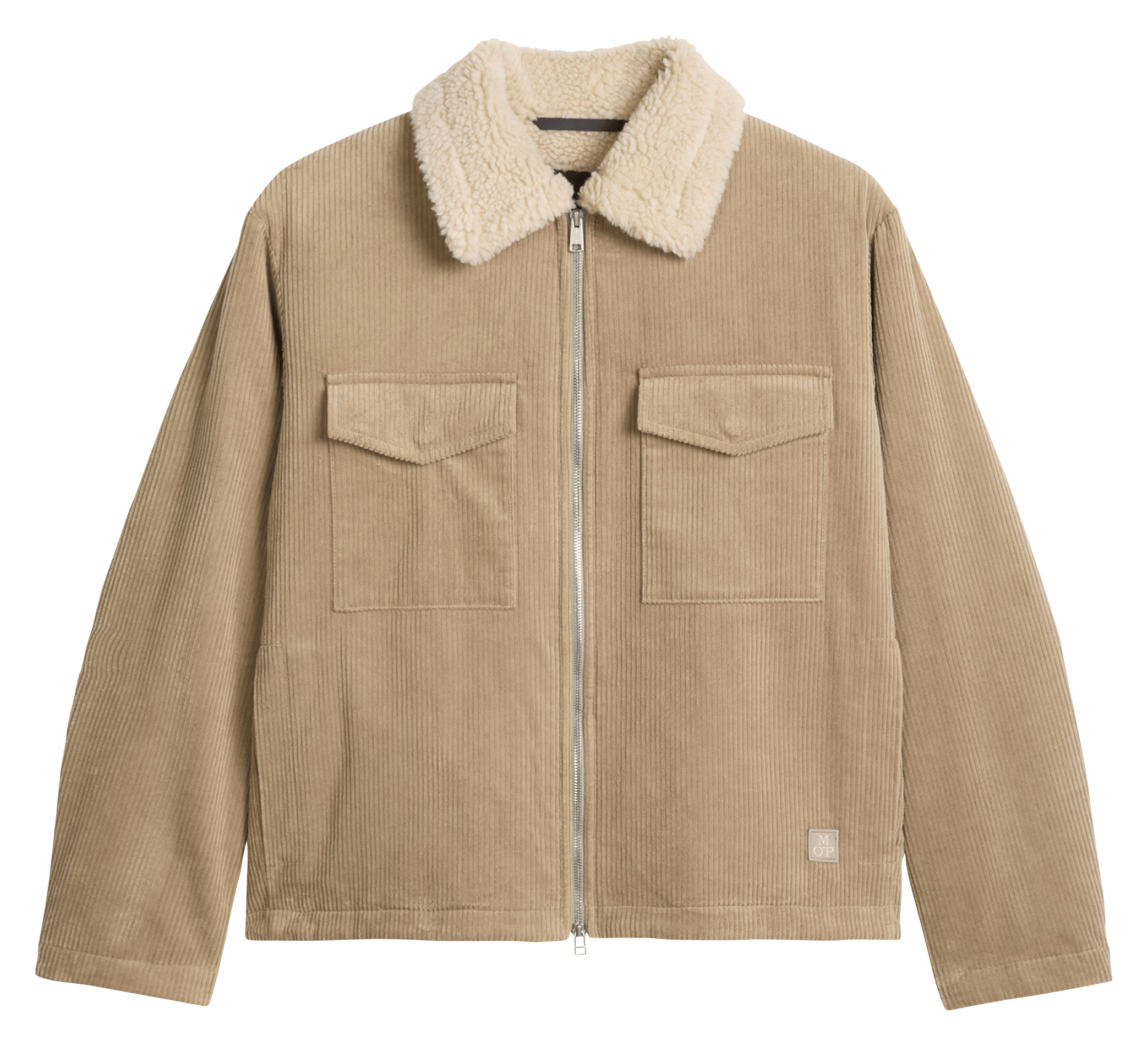 Katoenen jasje met reverskraag MARC O'POLO Beige