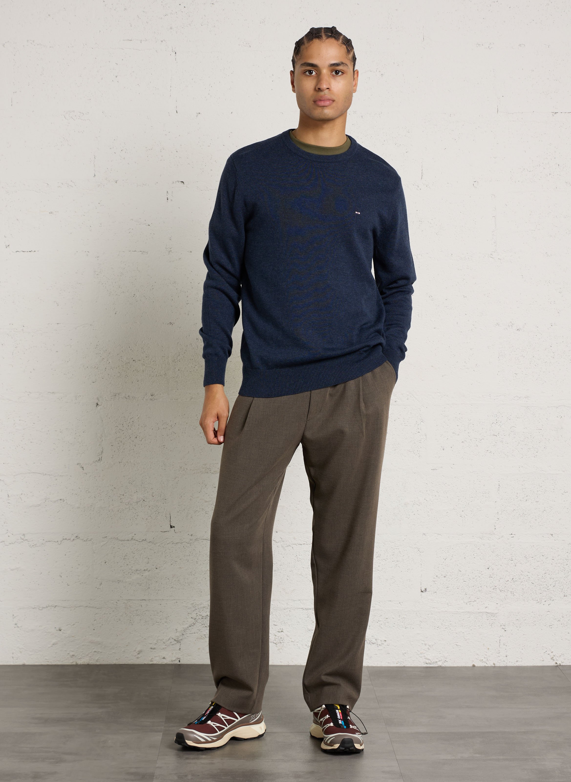 Pantalon à pinces droit IKKS Marron