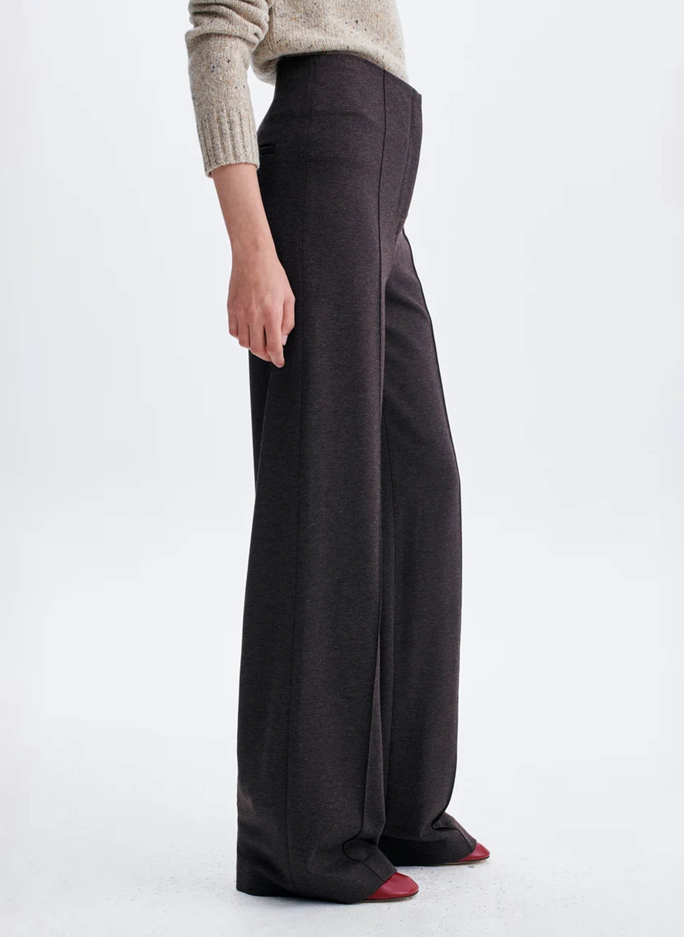 Pantalon droit taille haute VANESSA BRUNO Marron