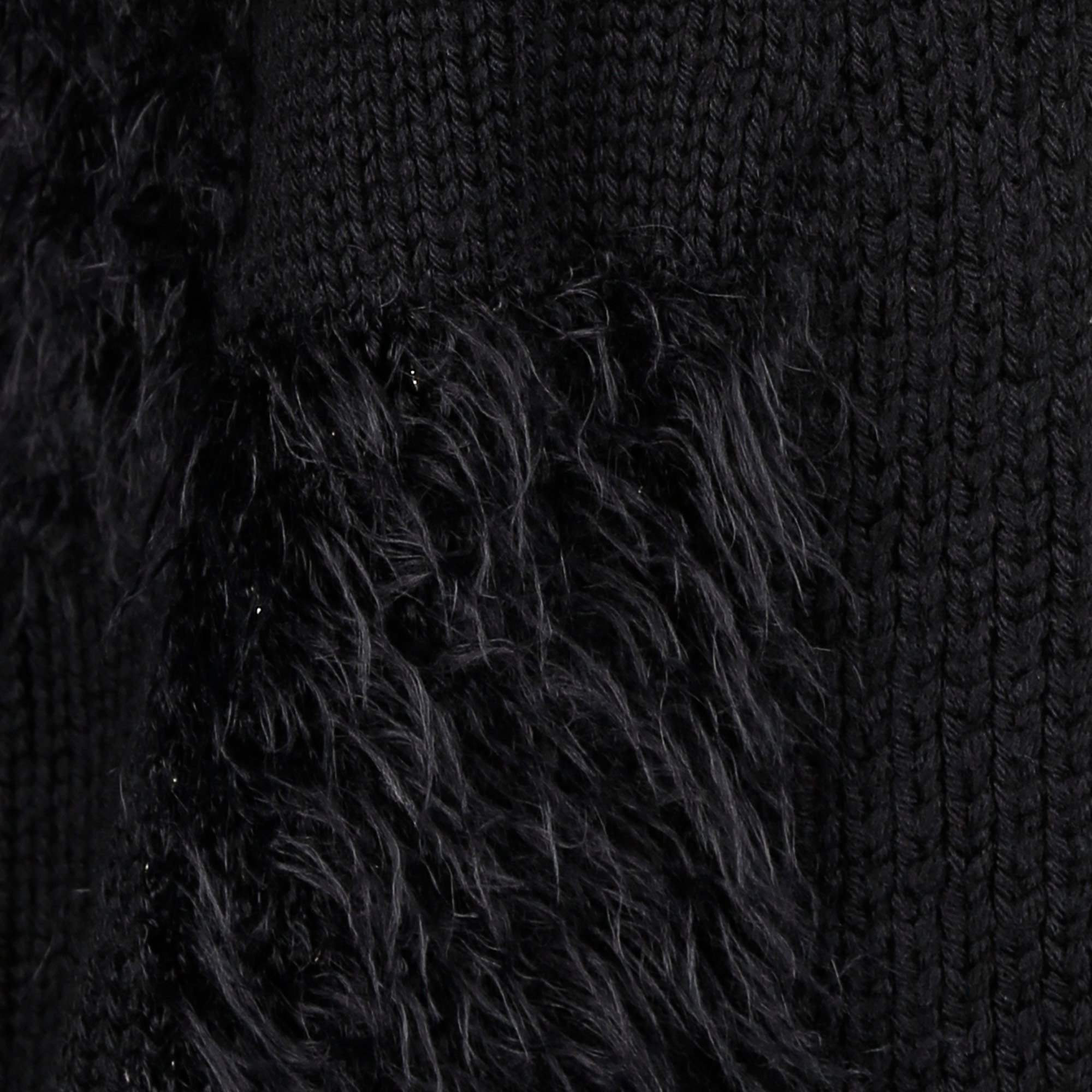 Long wool open cardigan ATTIC AND BARN Black