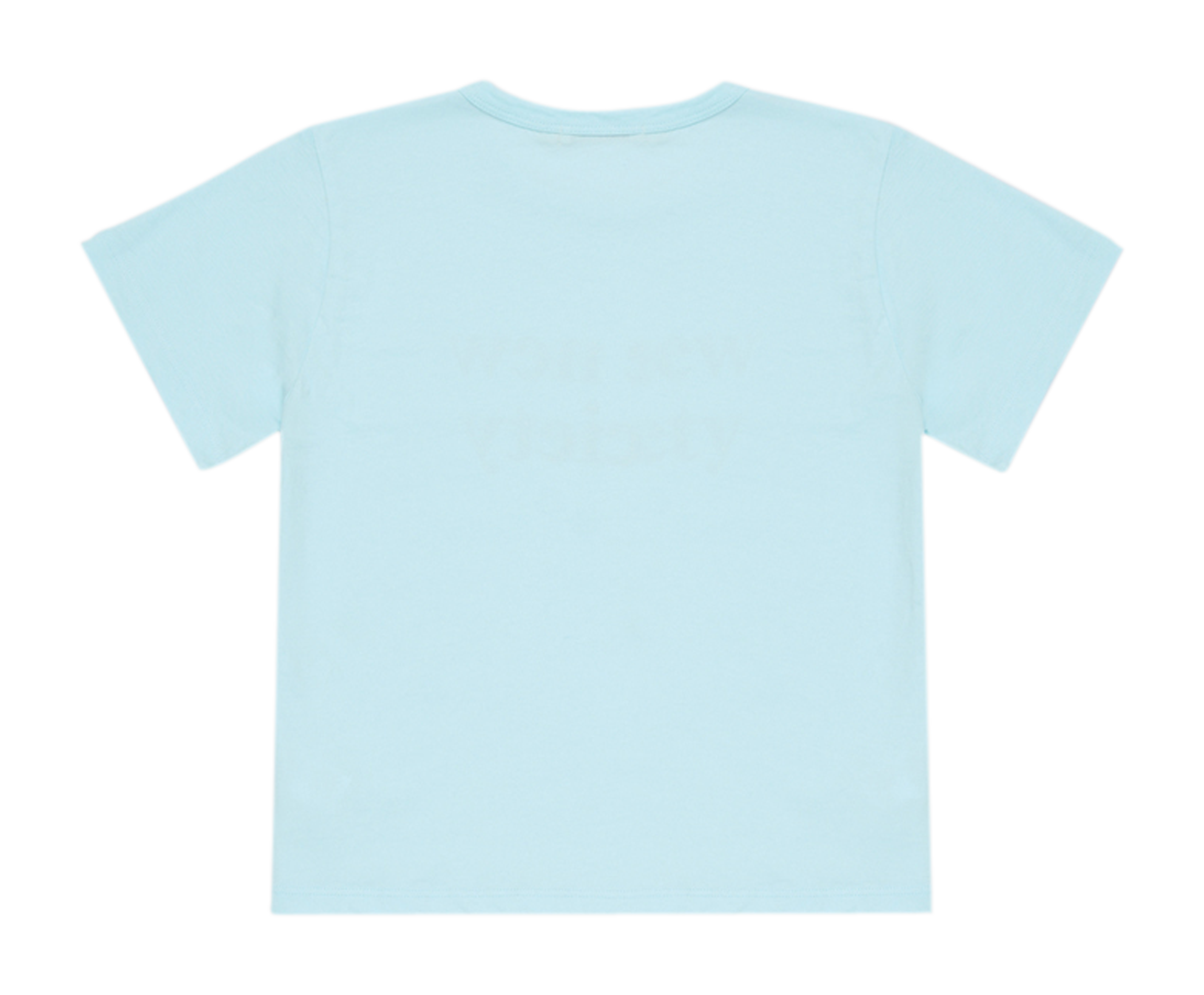 Tee-shirt droit col rond en coton sérigraphié  THE NEW SOCIETY Bleu
