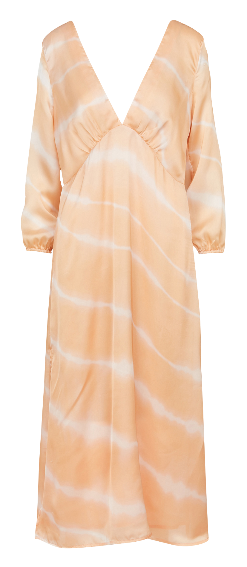 Robe longue droite col V imprimée SUNDRESS Multicolore