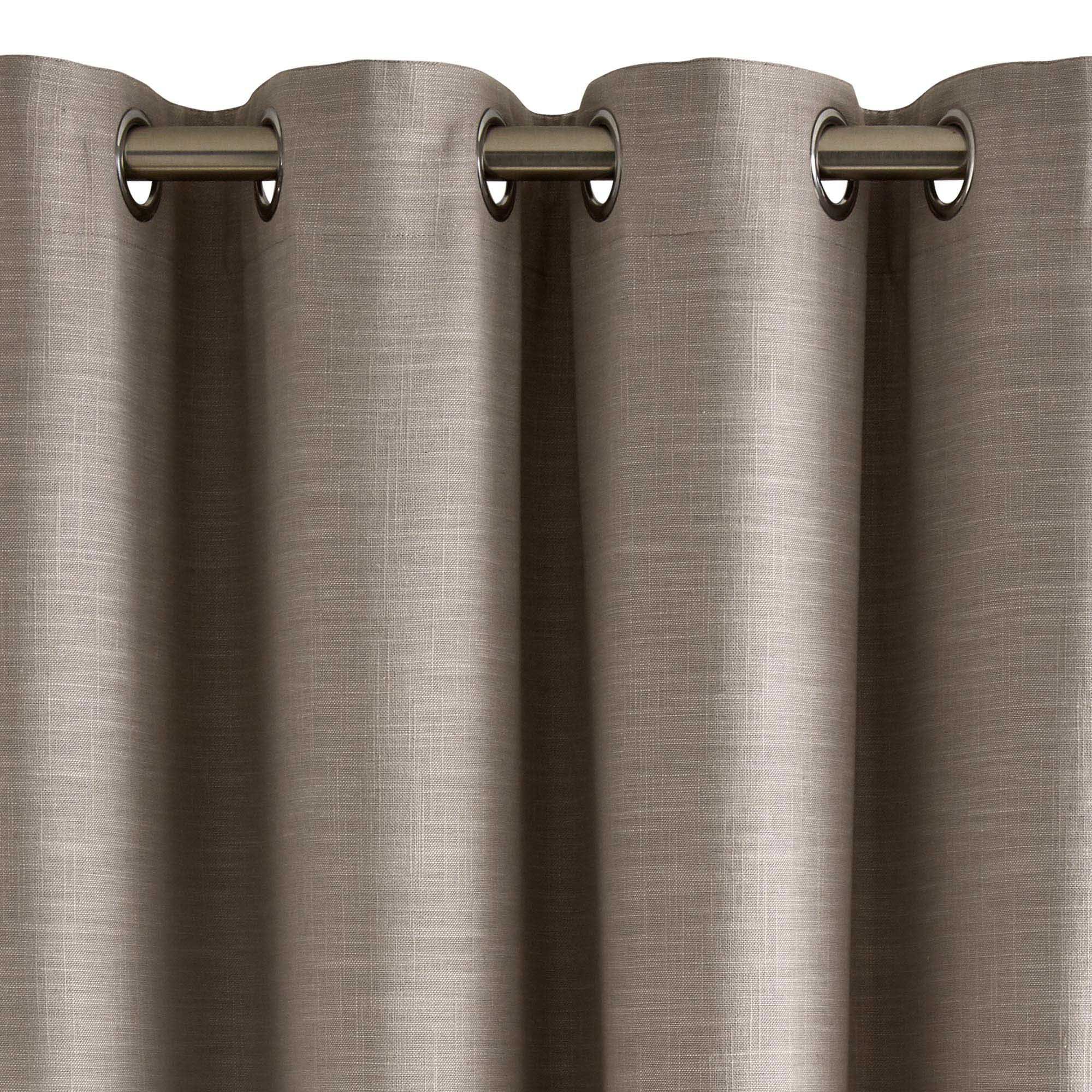 BELLAVISTA - Lined black-out curtain with eyelets MADURA Brown