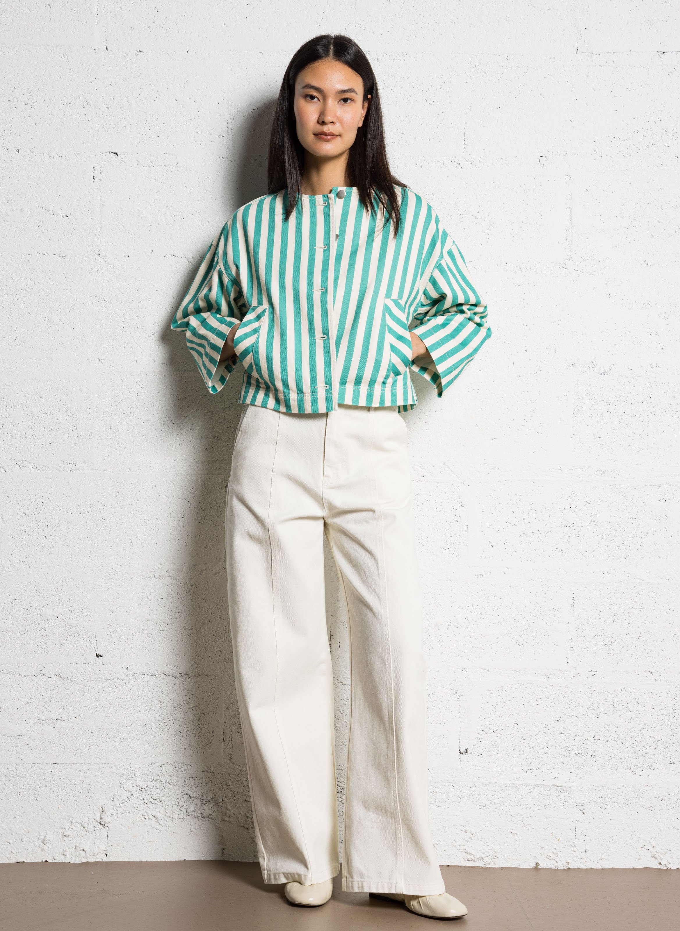Wide cotton trousers  THE TINY BIG SISTER White