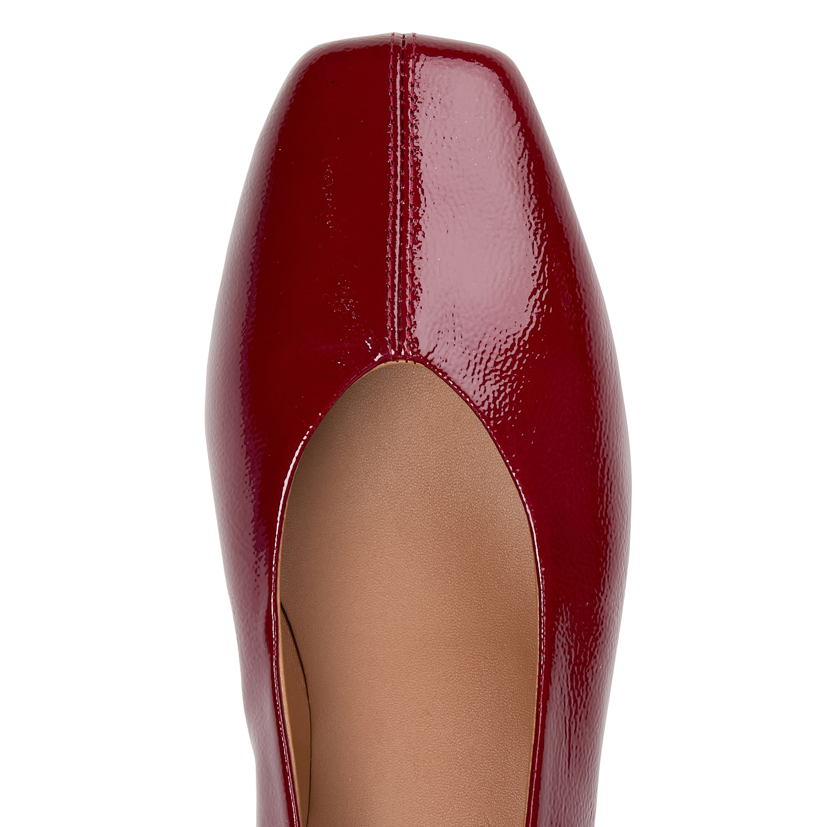 Heeled leather ballet pumps BOBBIES Red