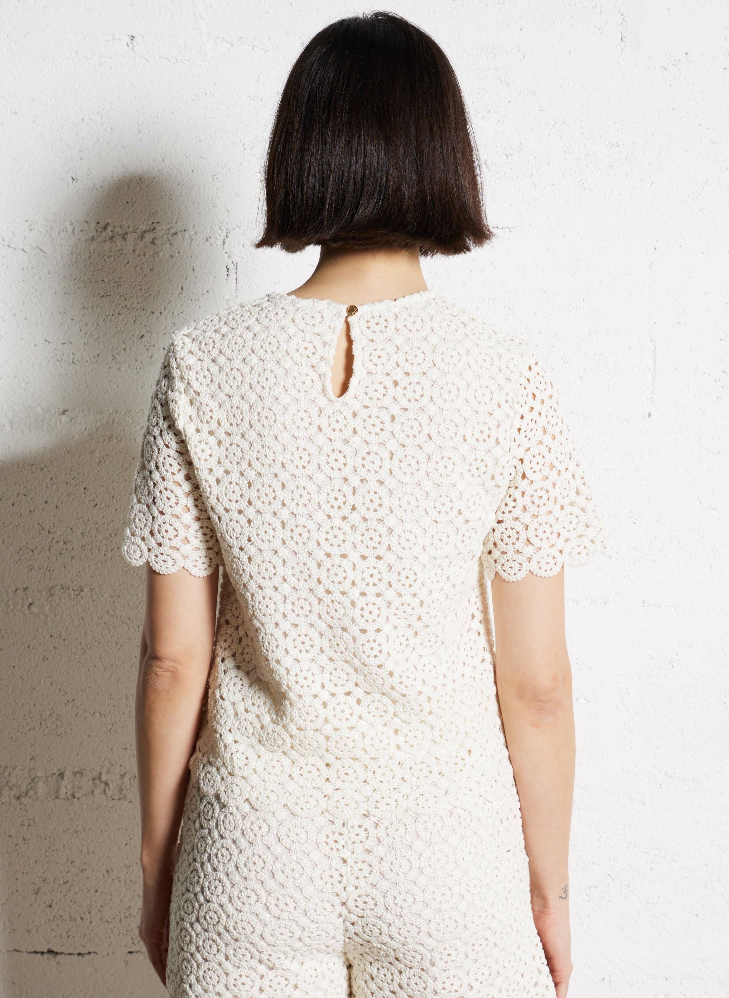 Cotton straight top I CODE White