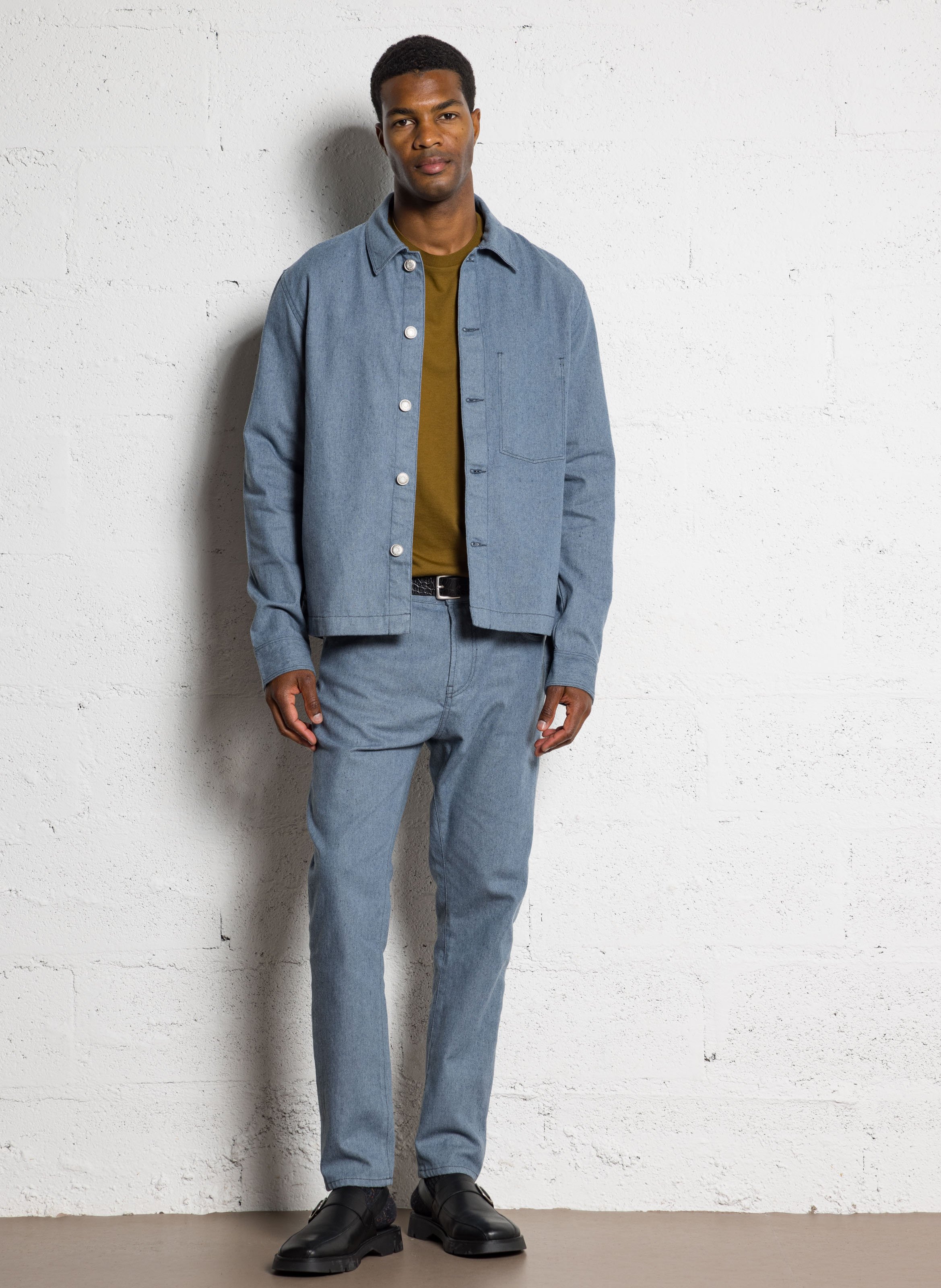 Straight leg jeans with a mottled effect, 5 pockets IKKS Blue