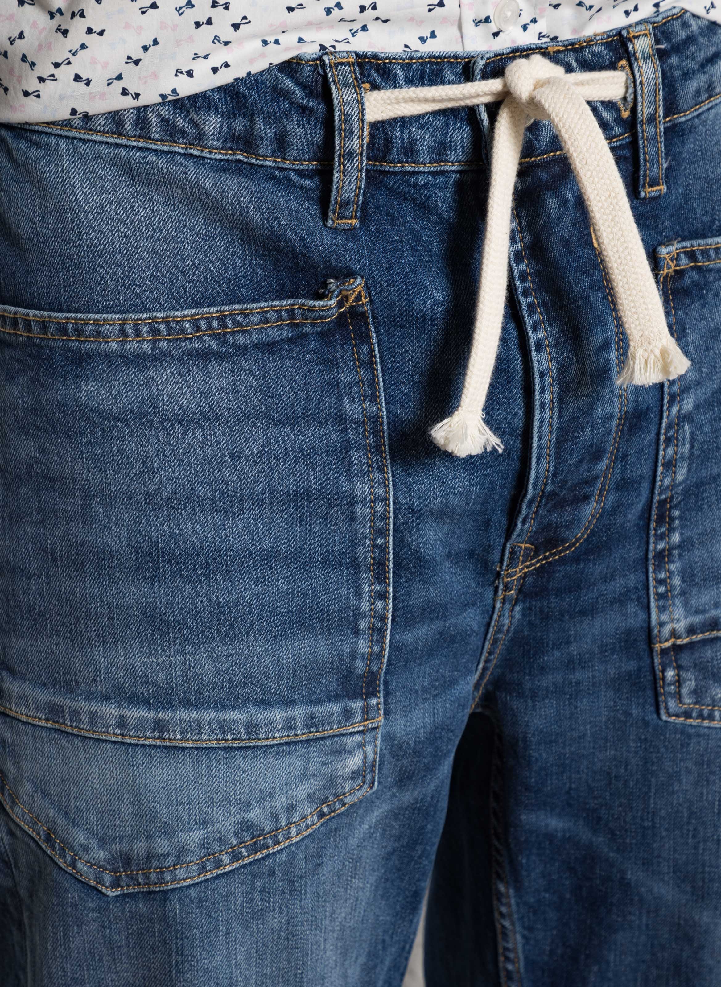 Cotton-blend straight jeans LE TEMPS DES CERISES Blue