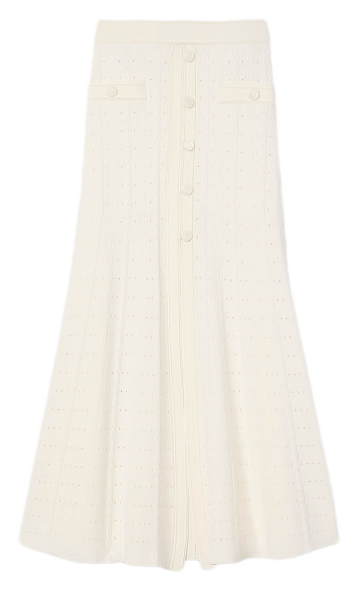 Jupe midi  SANDRO Blanc