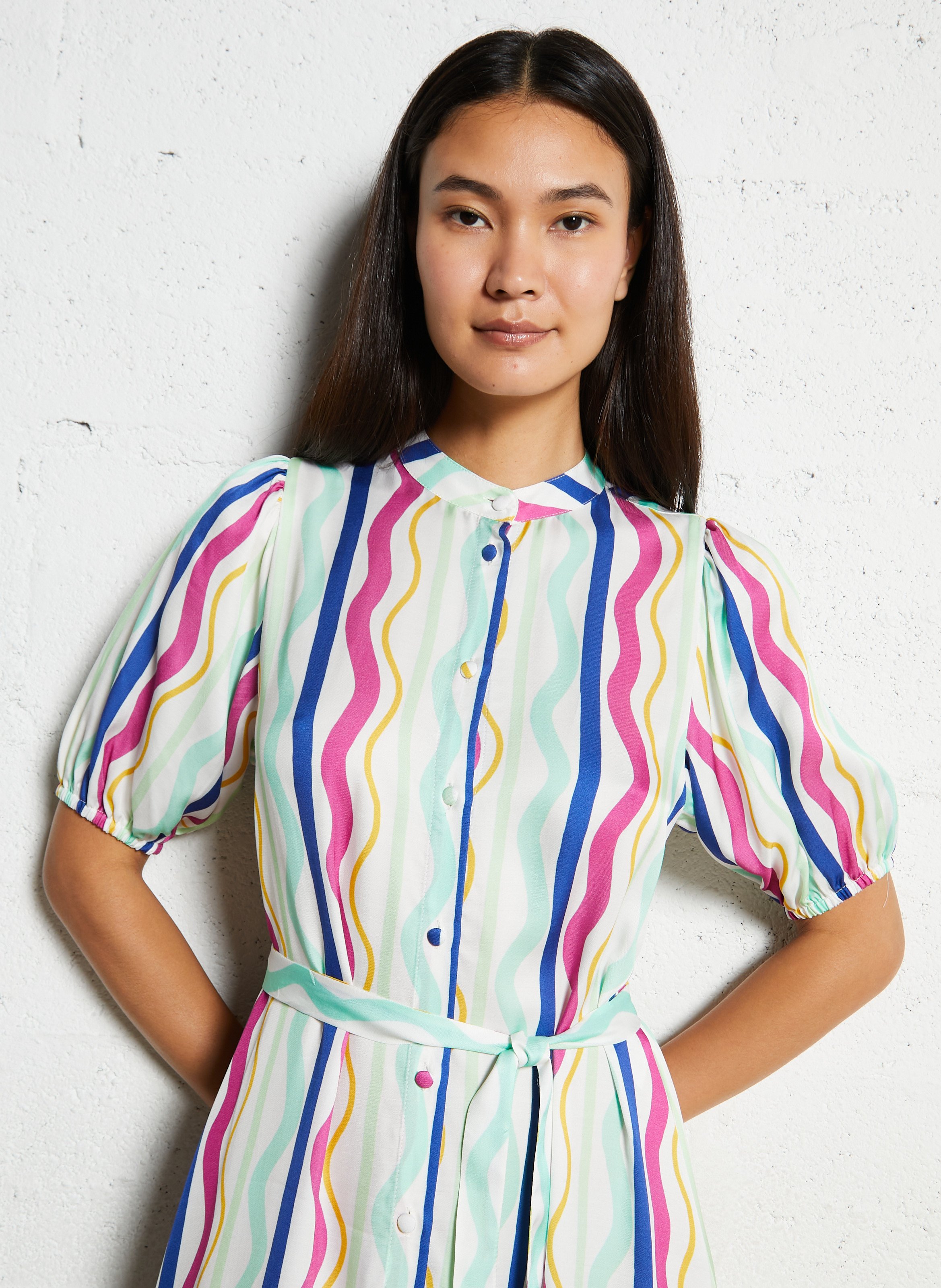 Robe longue à rayures ELISE CHALMIN Multicolore