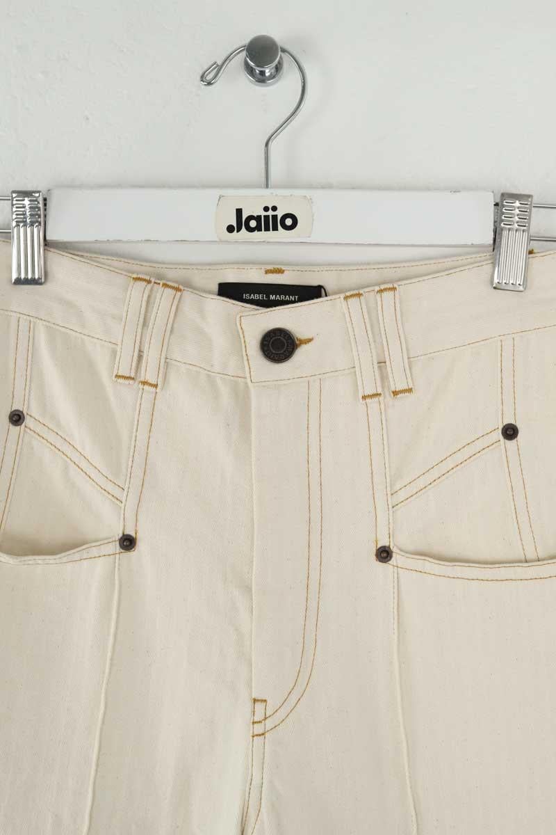 Cotton straight jeans ISABEL MARANT - Seconde Main Beige