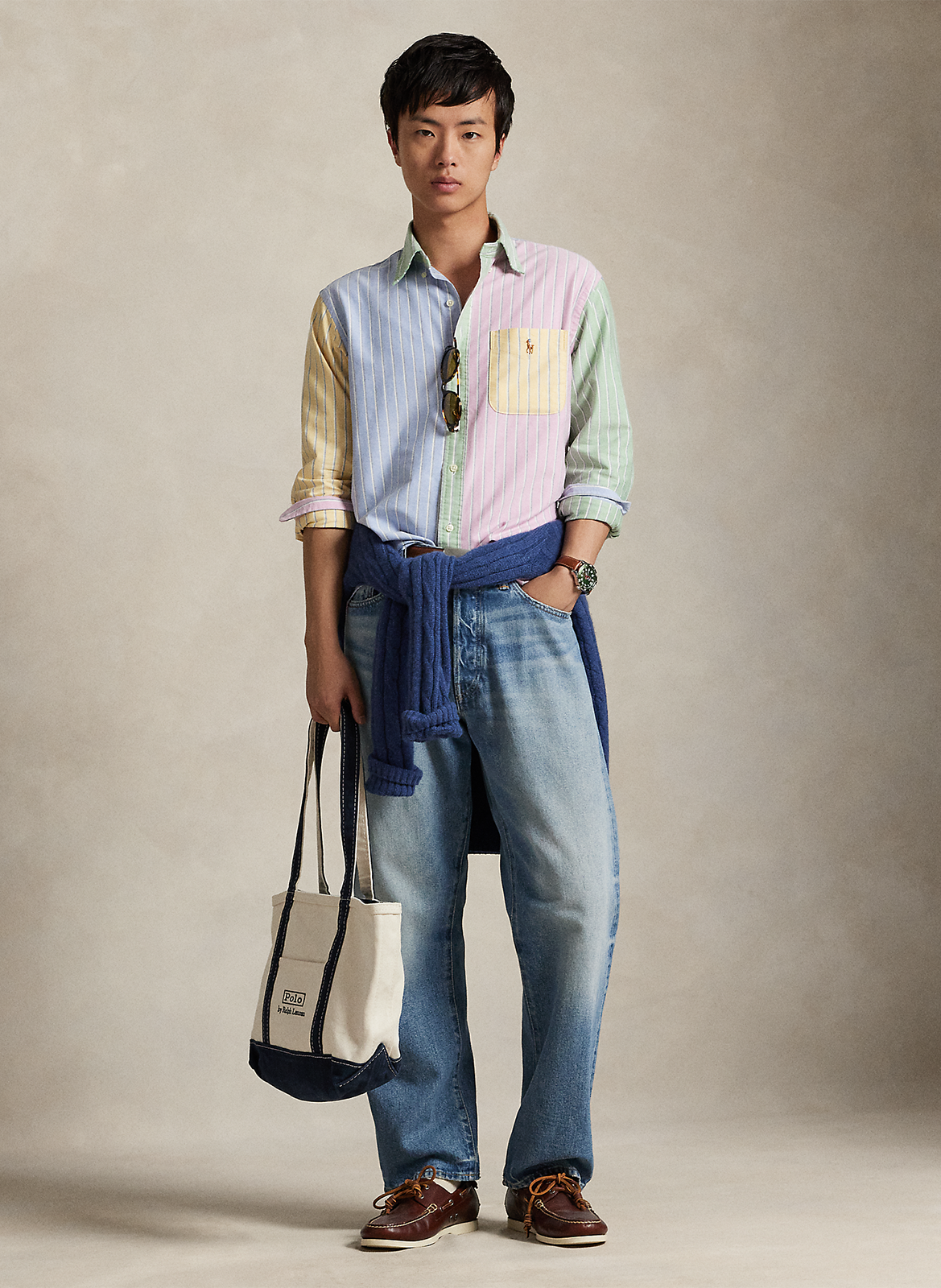 Klassiek gestreept katoenen overhemd POLO RALPH LAUREN Veelkleurig