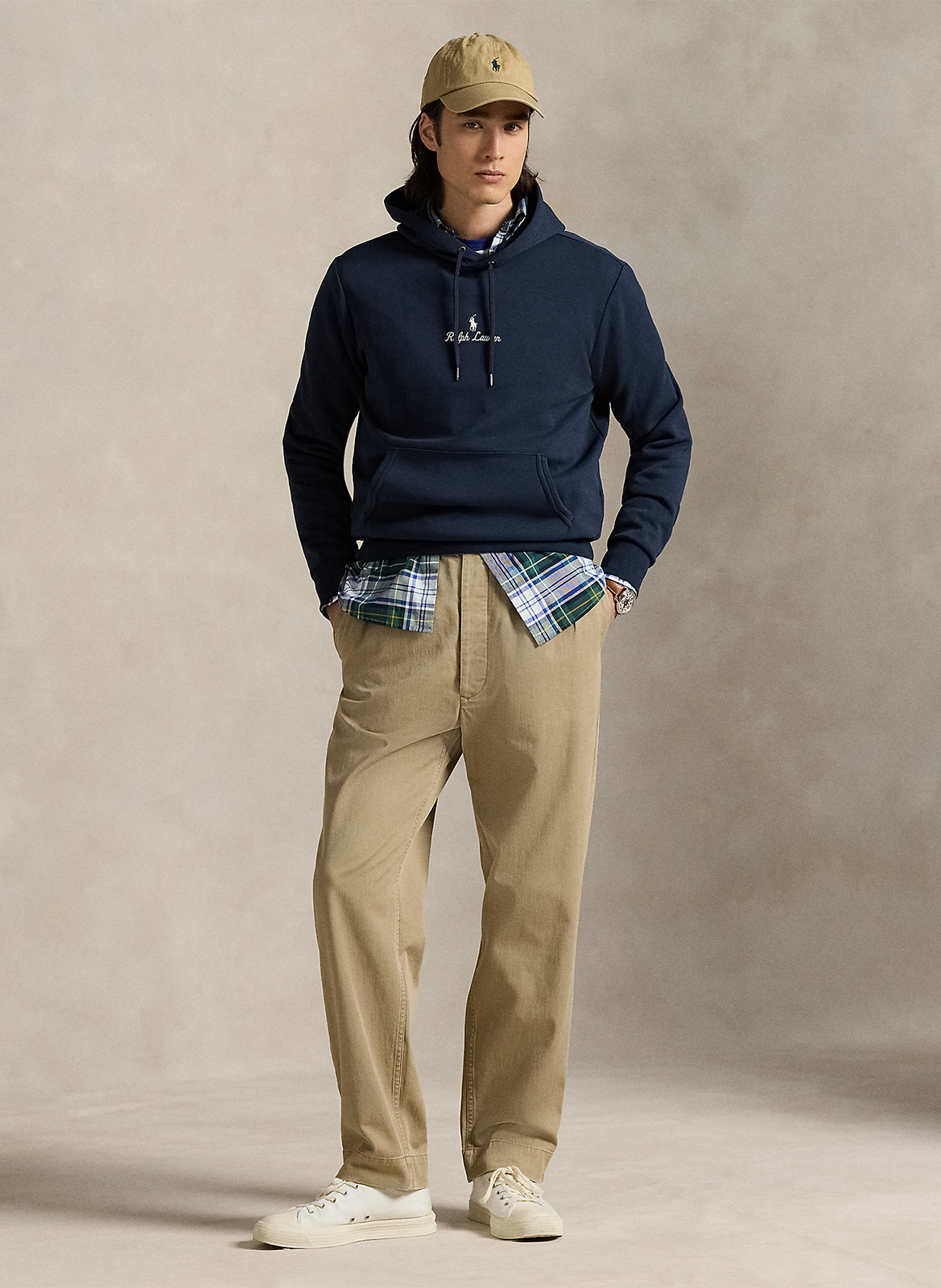 Plain hooded sweatshirt with embroidery POLO RALPH LAUREN Blue