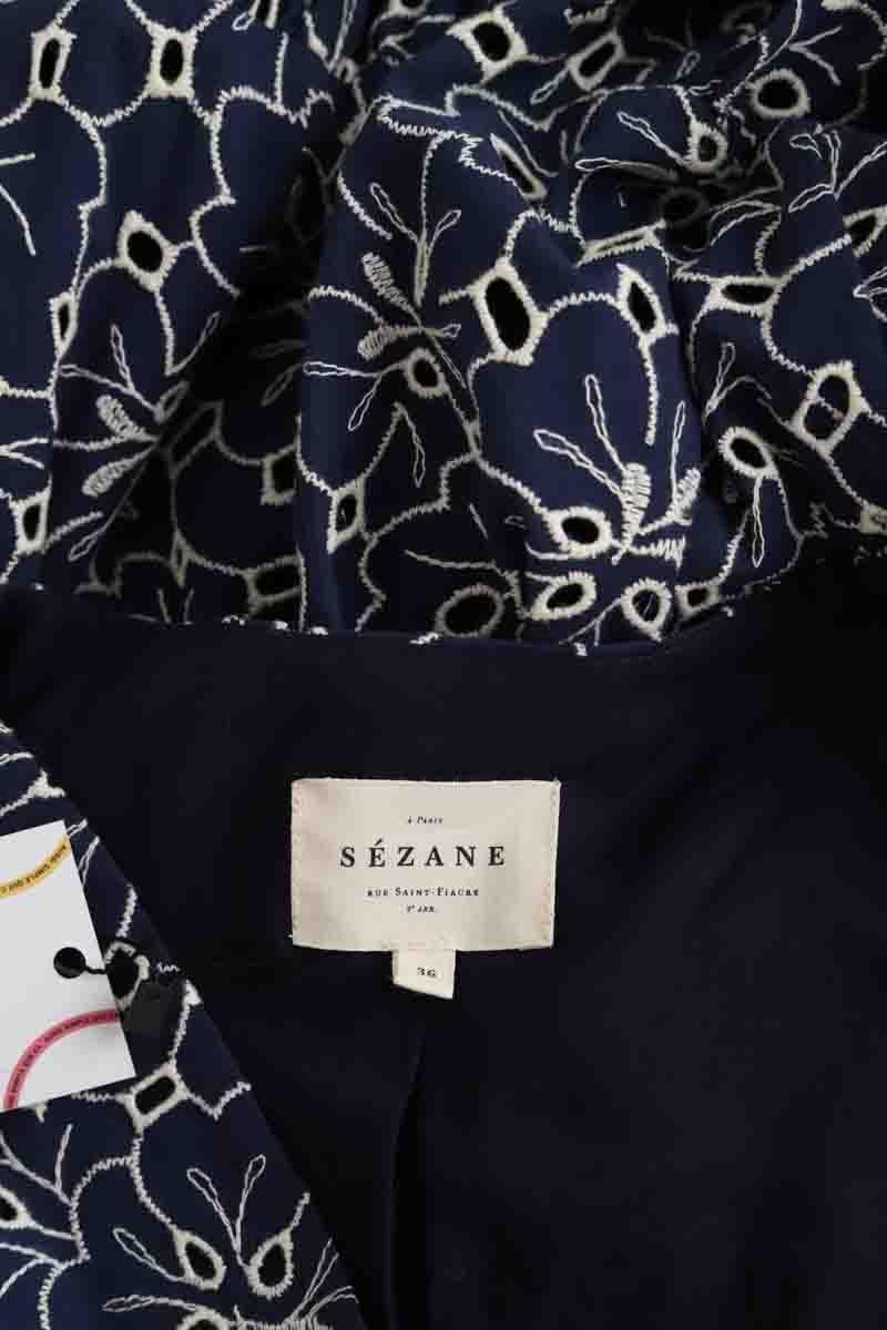 Navy cotton dress SEZANE - Seconde main Blue