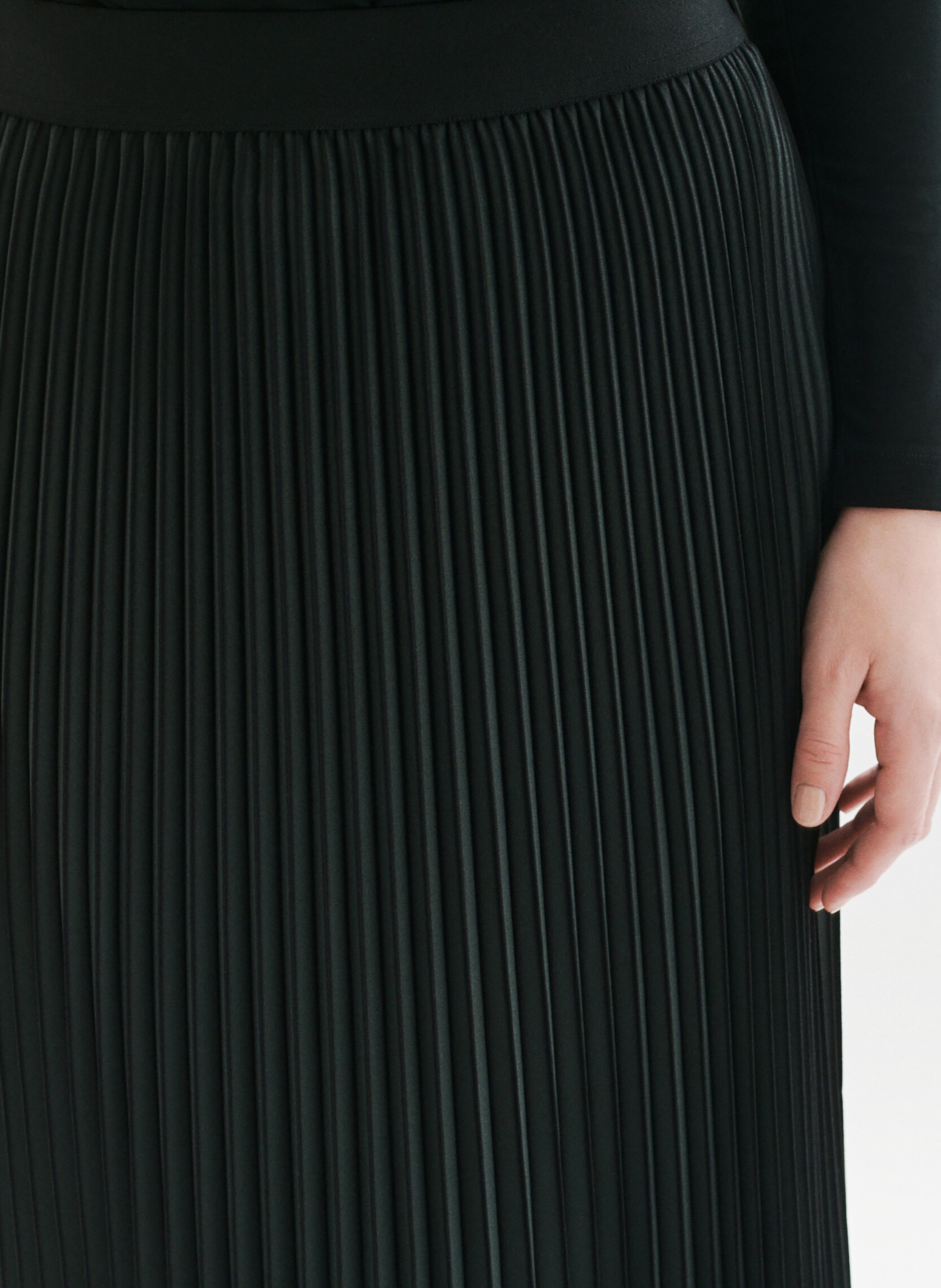 Straight pleated skirt CAROLL Green