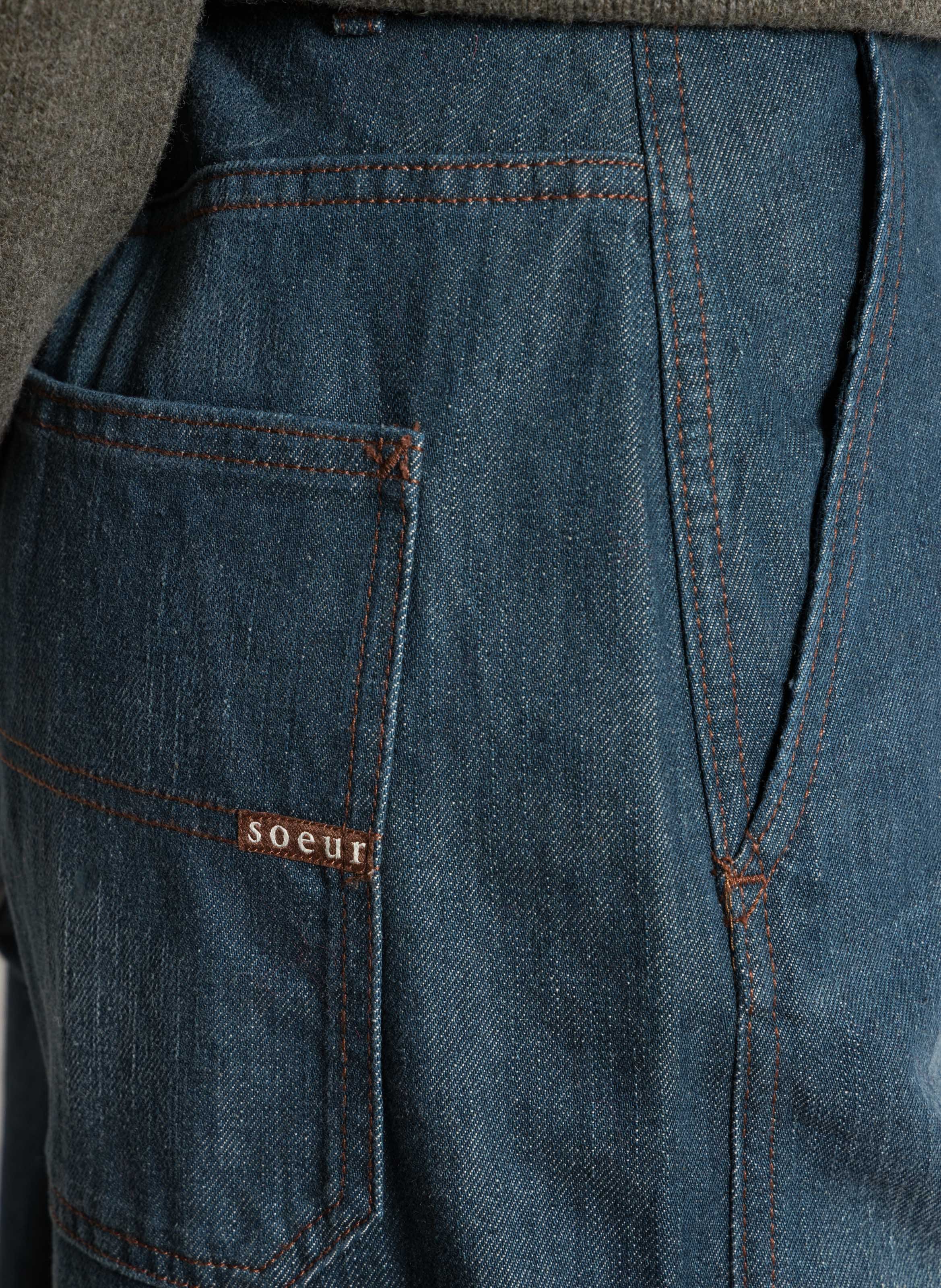 Jean large en coton SOEUR Bleu