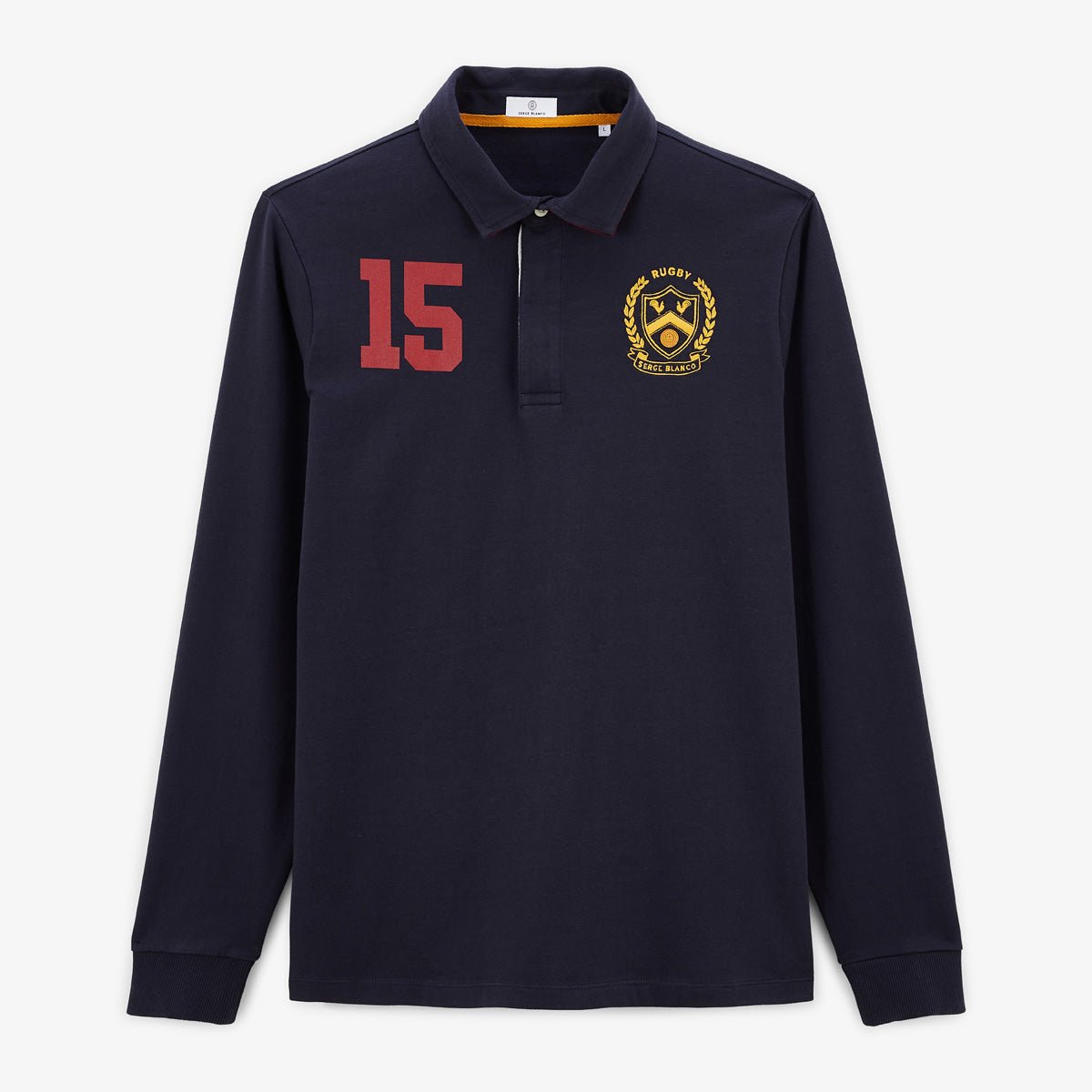 Long-sleeved rugby polo SERGE BLANCO Blue