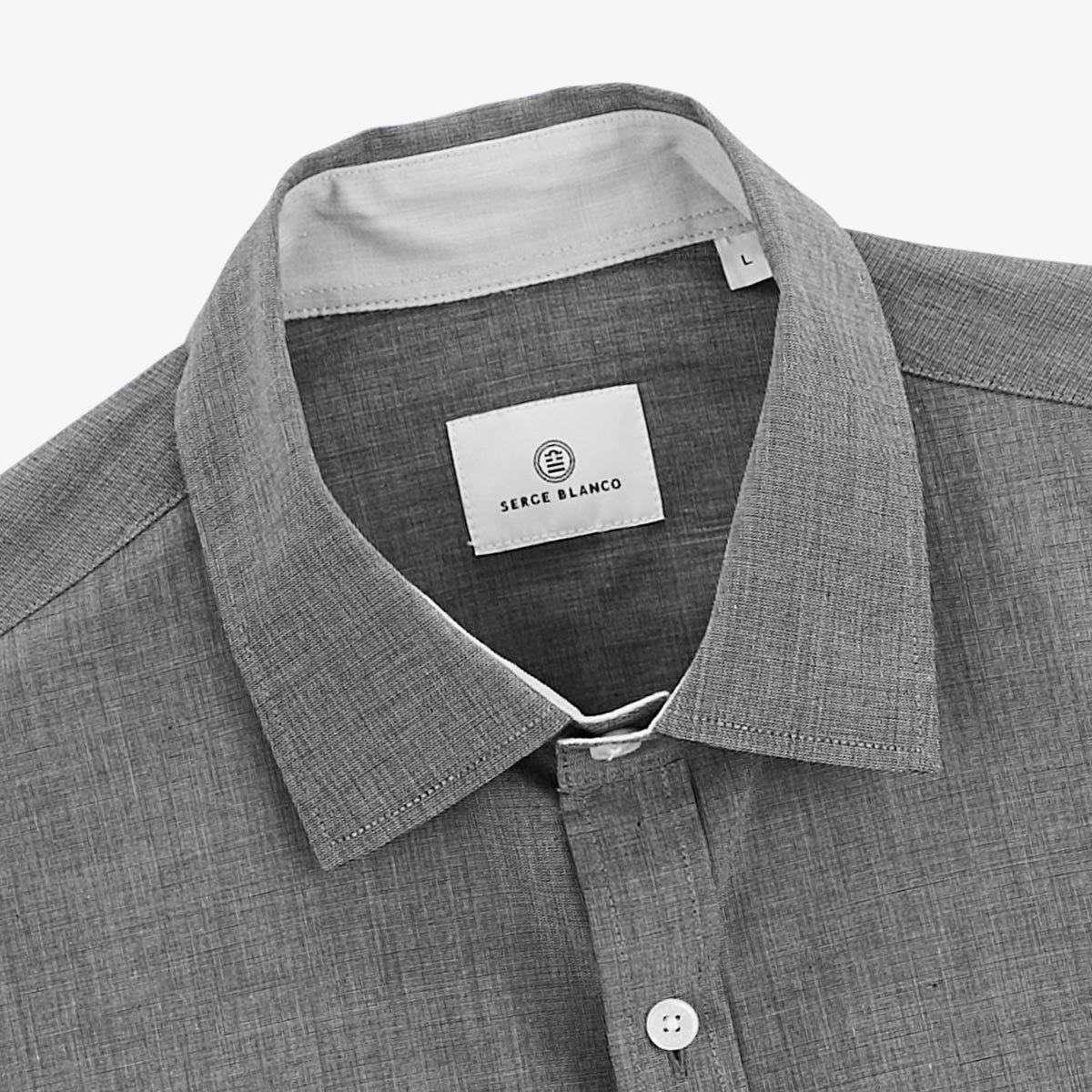 Long-sleeved cotton shirt SERGE BLANCO Grey