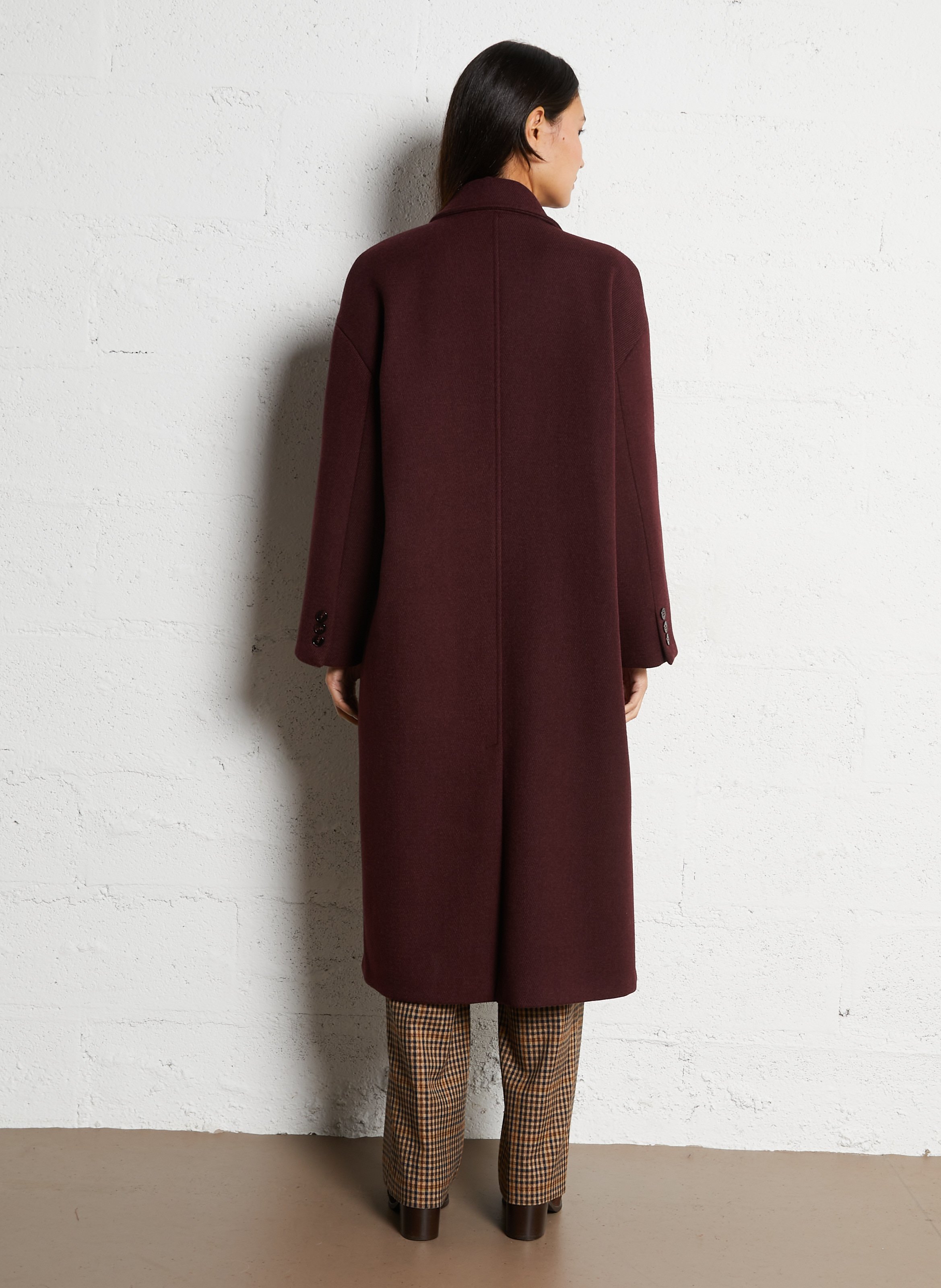 Manteau col tailleur  IMPERIAL Rouge