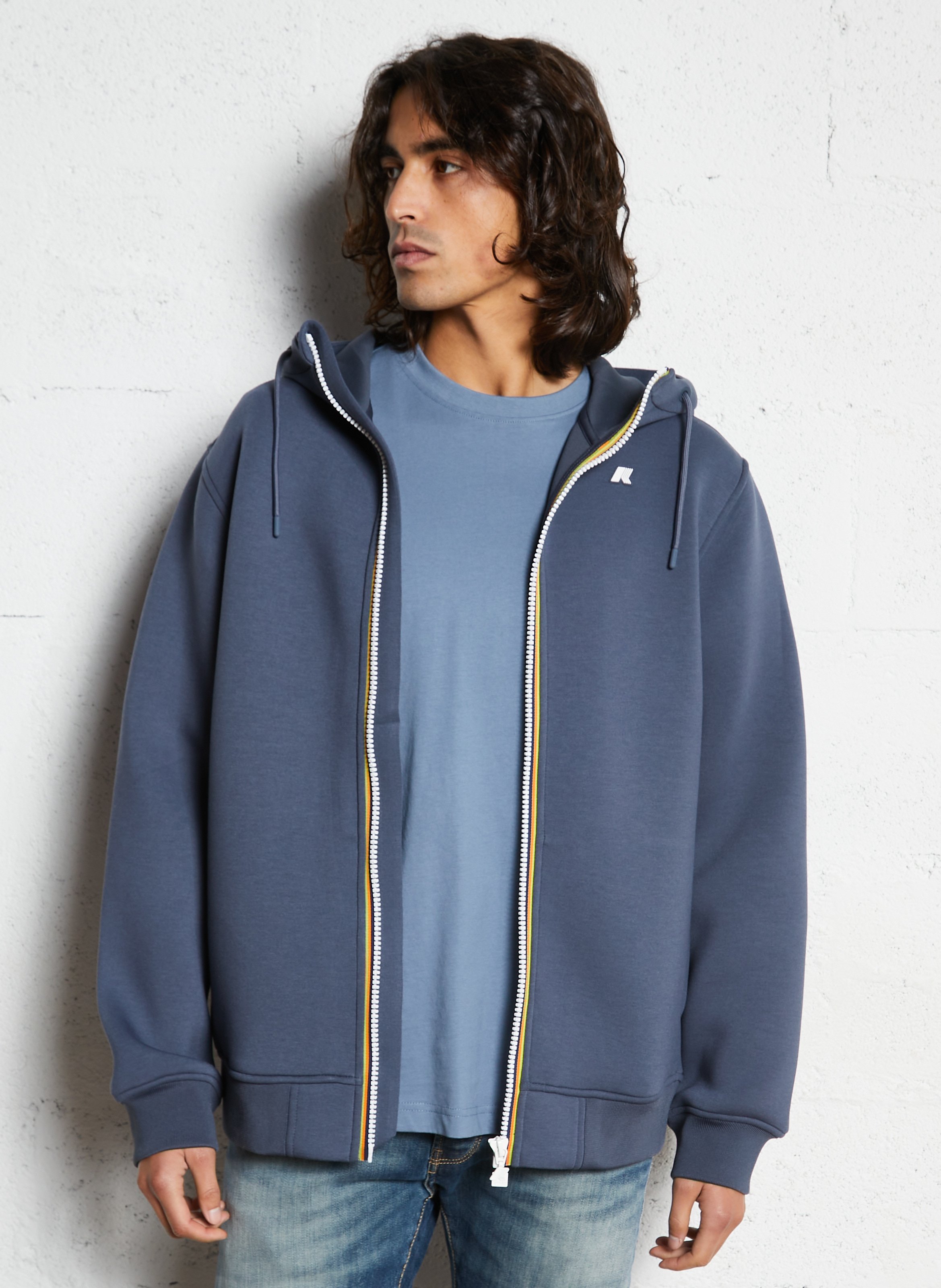 Sweat ample zippé à capuche K-WAY