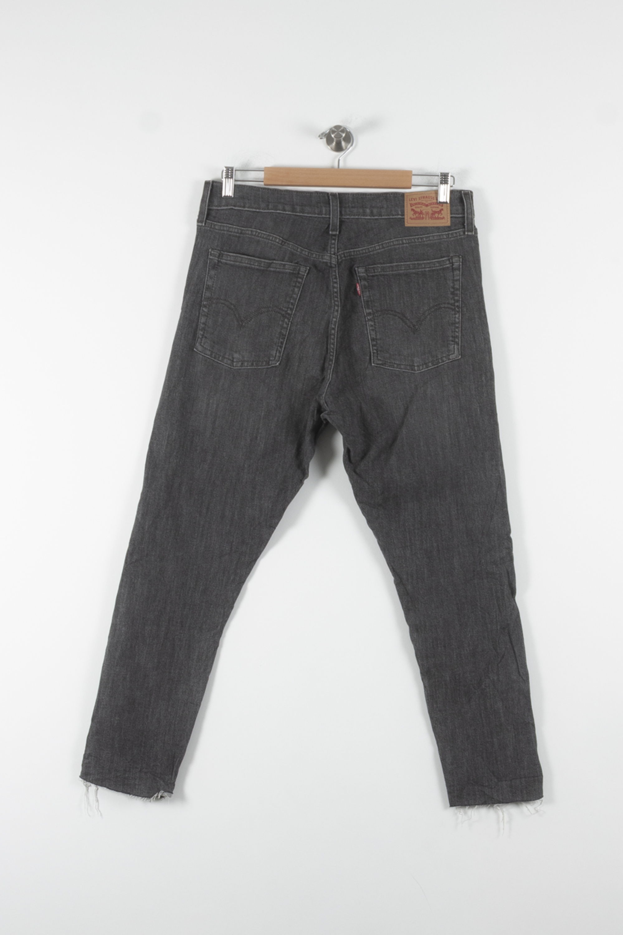 Cropped slim jeans with studs LEVI'S - Seconde main Grey