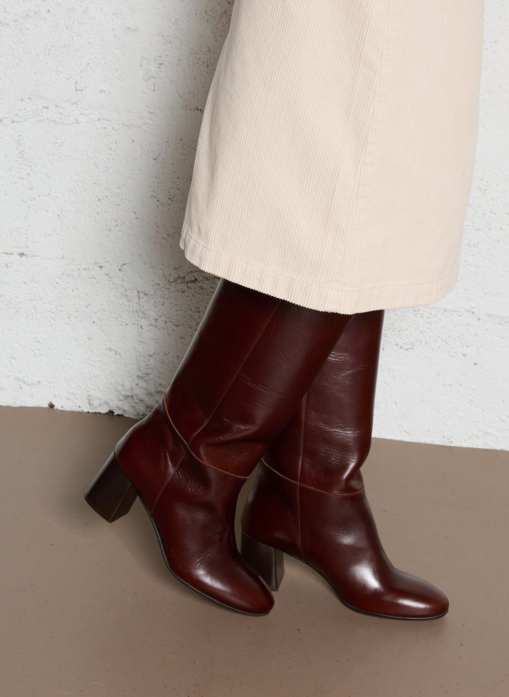 Laarzen van leer MAISON TOUFET Bruin