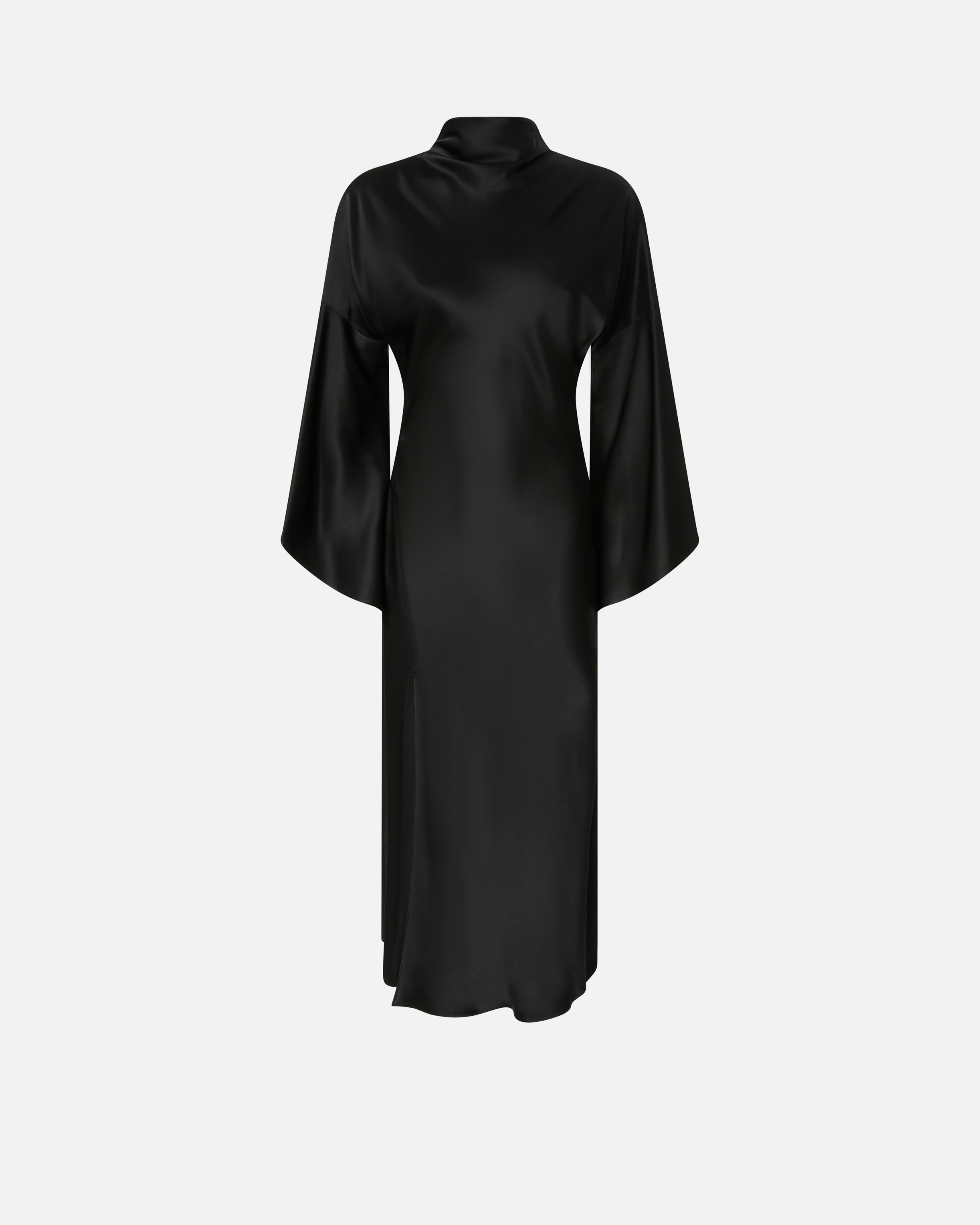 Flowy Long Satin Dress PINKO Black