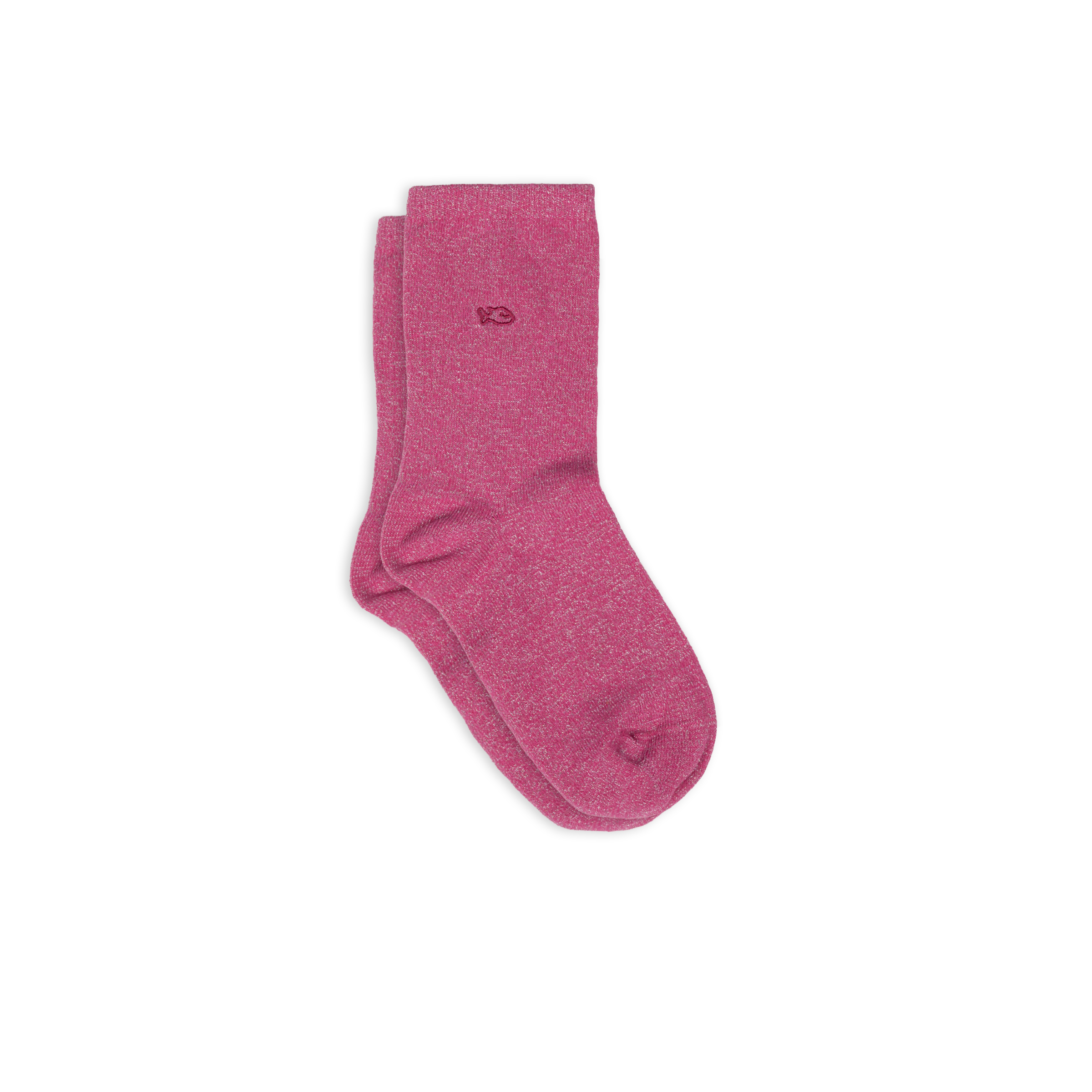 Solid Combed Cotton Glittery Socks BILLYBELT Pink