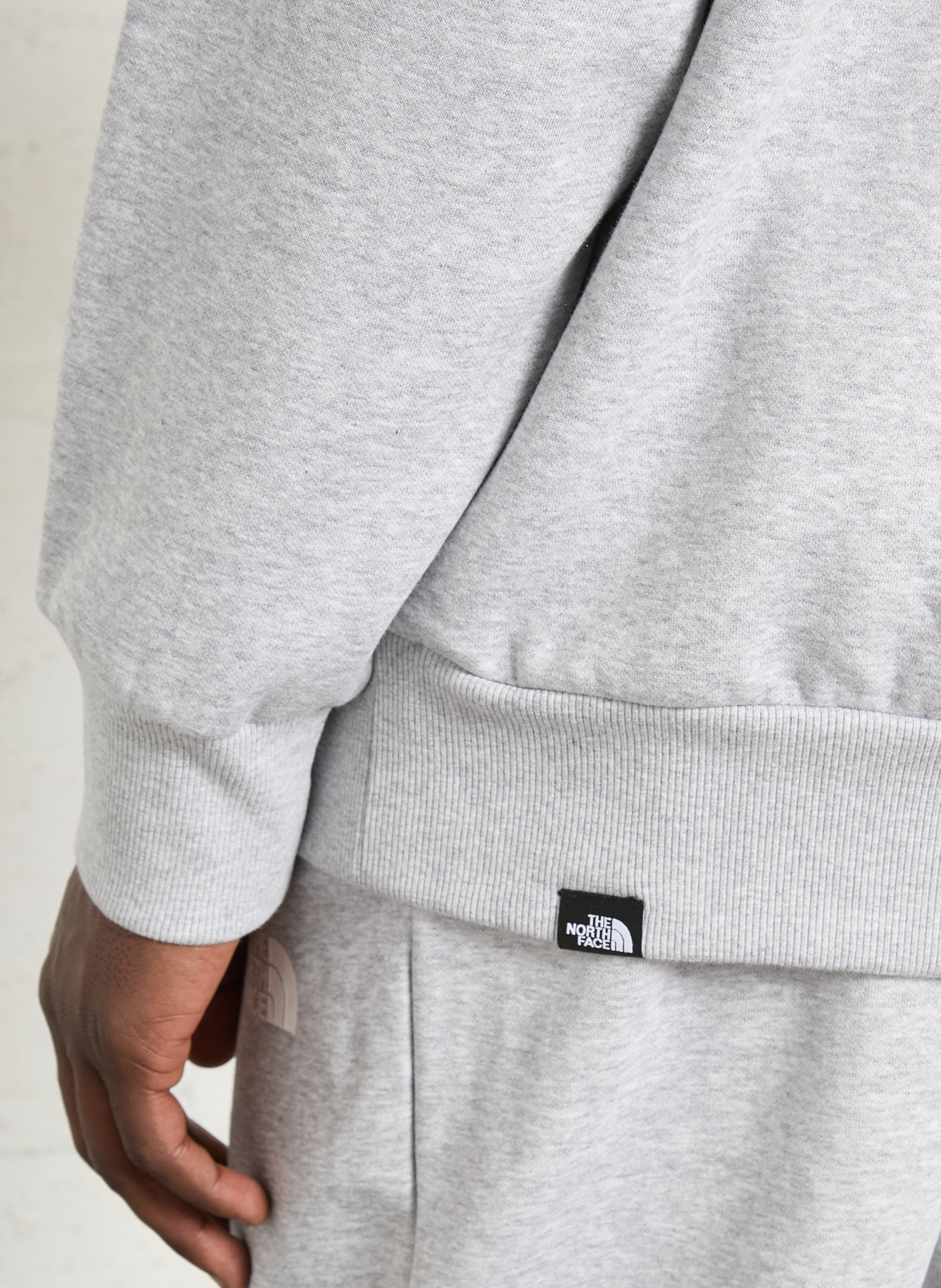 Straight round neck sweatshirt with screen-printed design in blended cotton THE NORTH FACE Grey