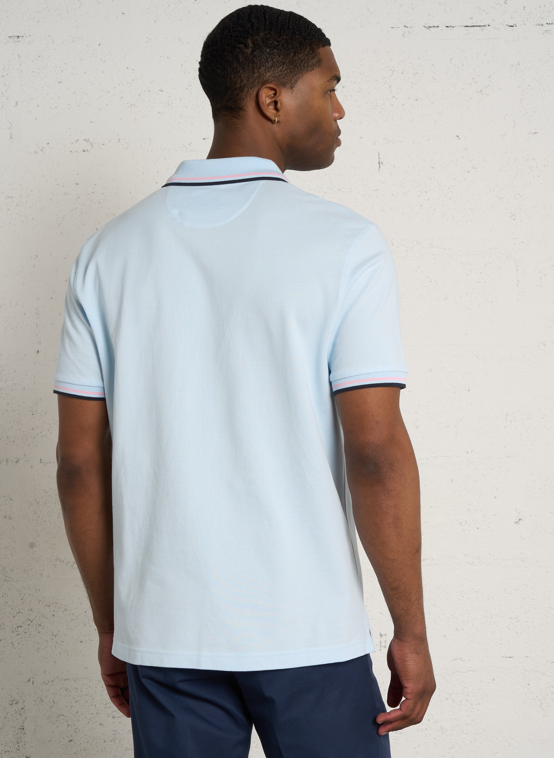 Gerade geschnittenes Poloshirt aus Baumwolle EDEN PARK Blau