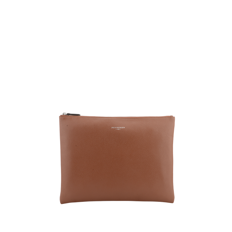 Calfskin leather shoulder bag POURCHET