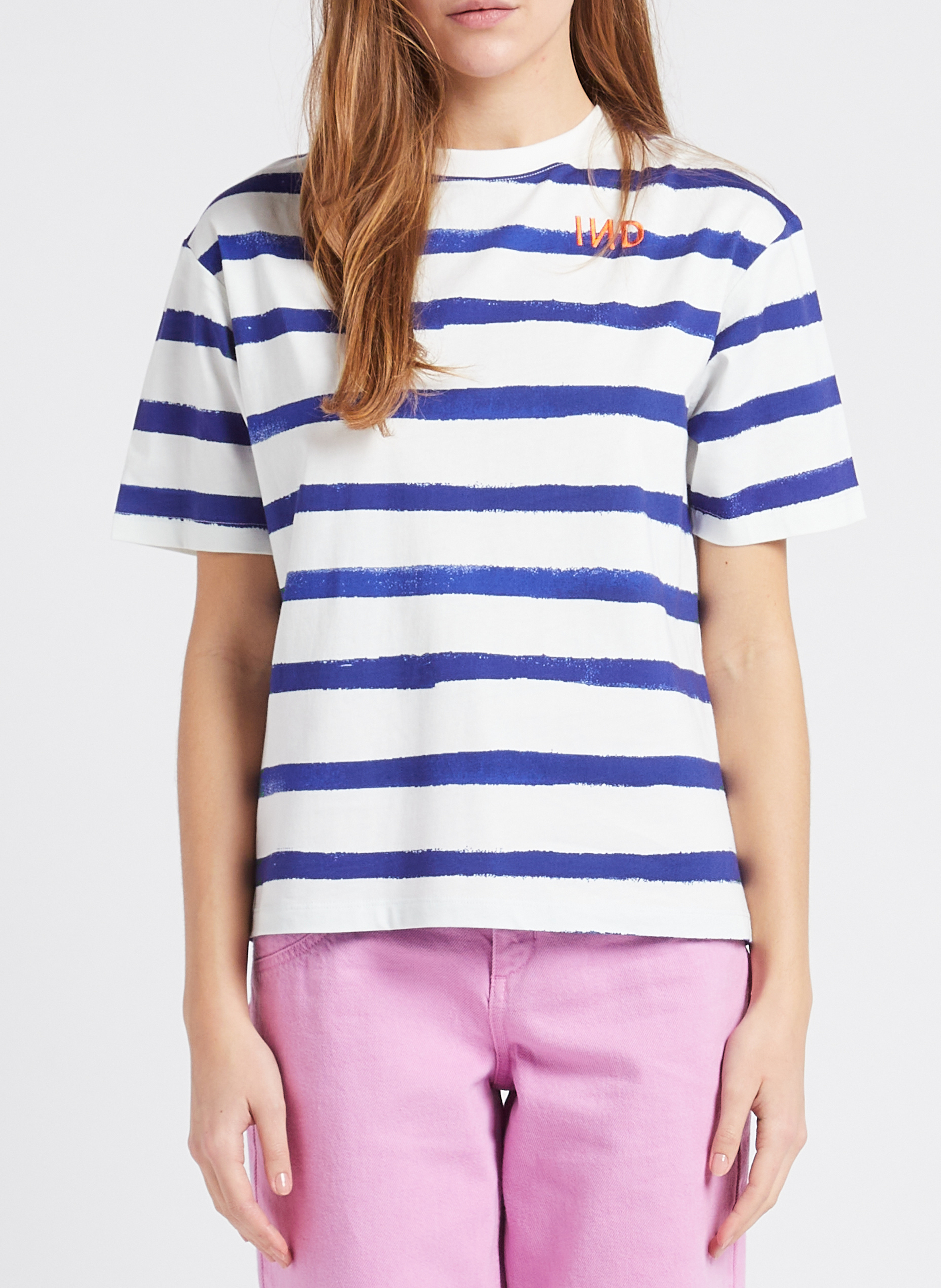 Tee-shirt rayé en coton bio INDEE Bleu