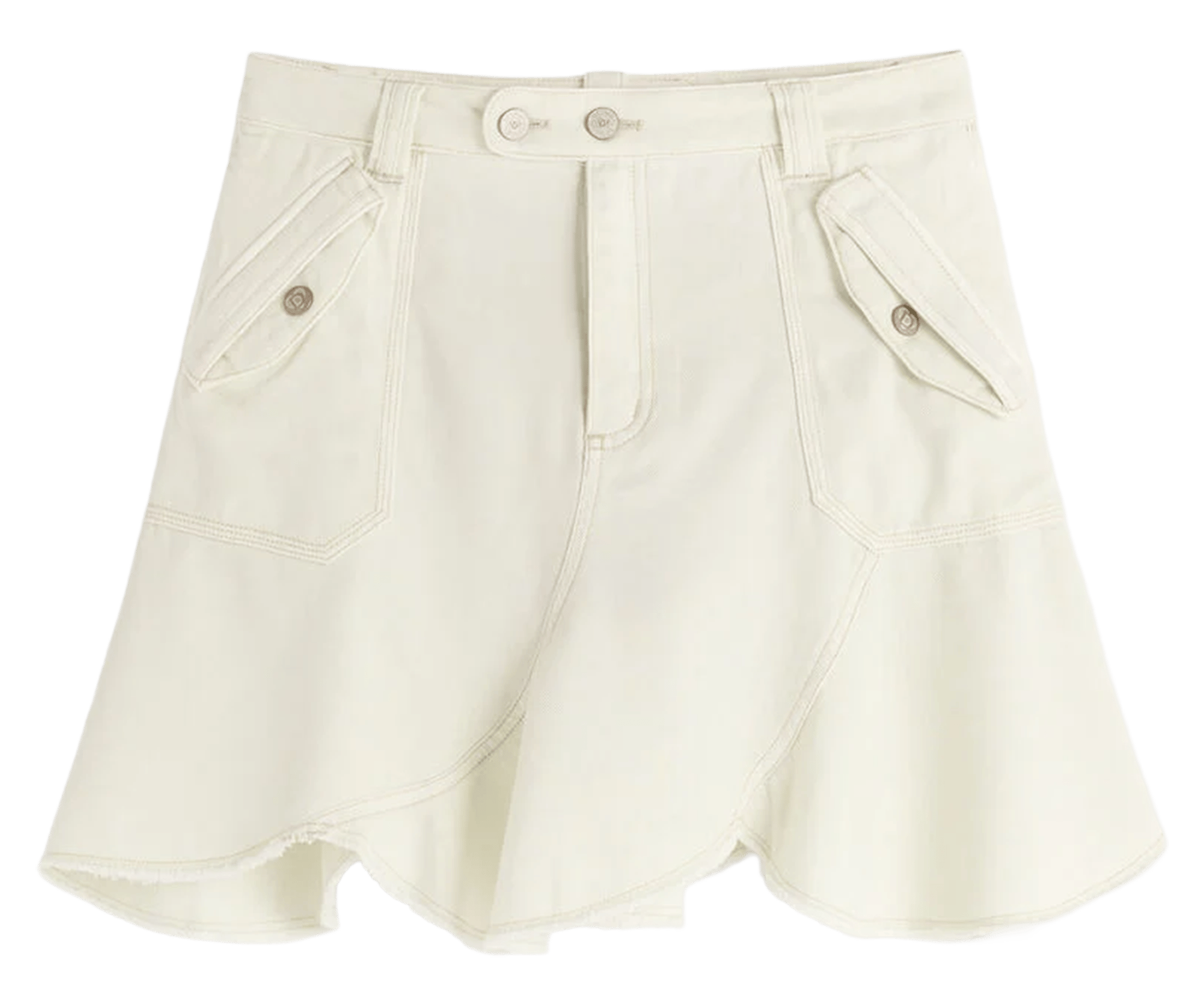 Jupe courte évasée DESIGUAL Blanc