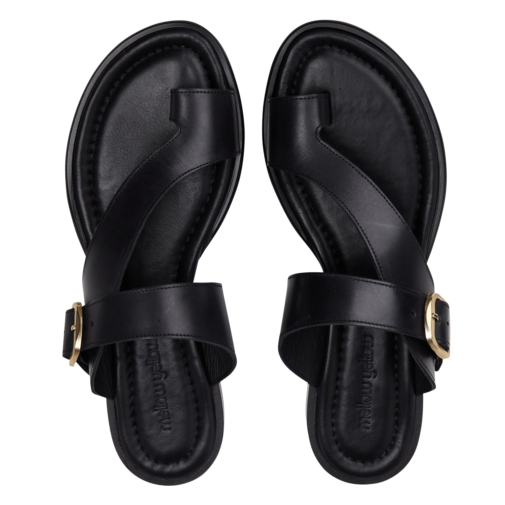 Tong en cuir MELLOW YELLOW Noir