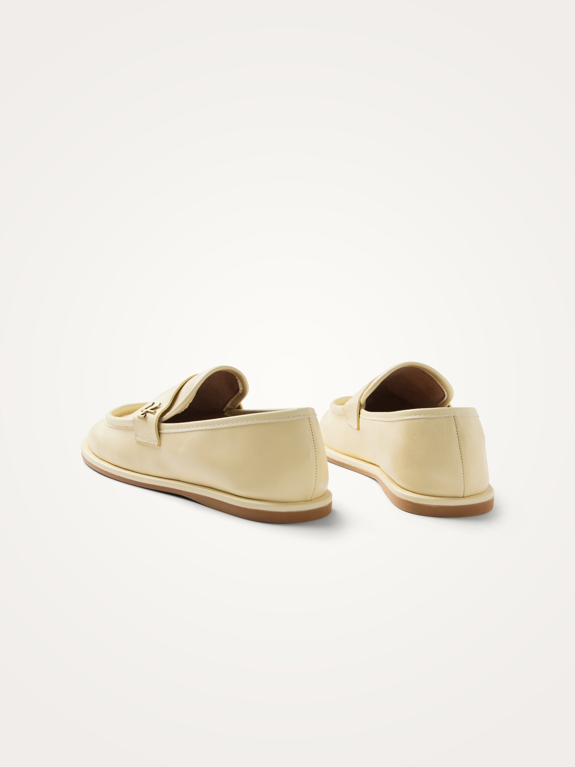 Mocassins plats en cuir Jaune