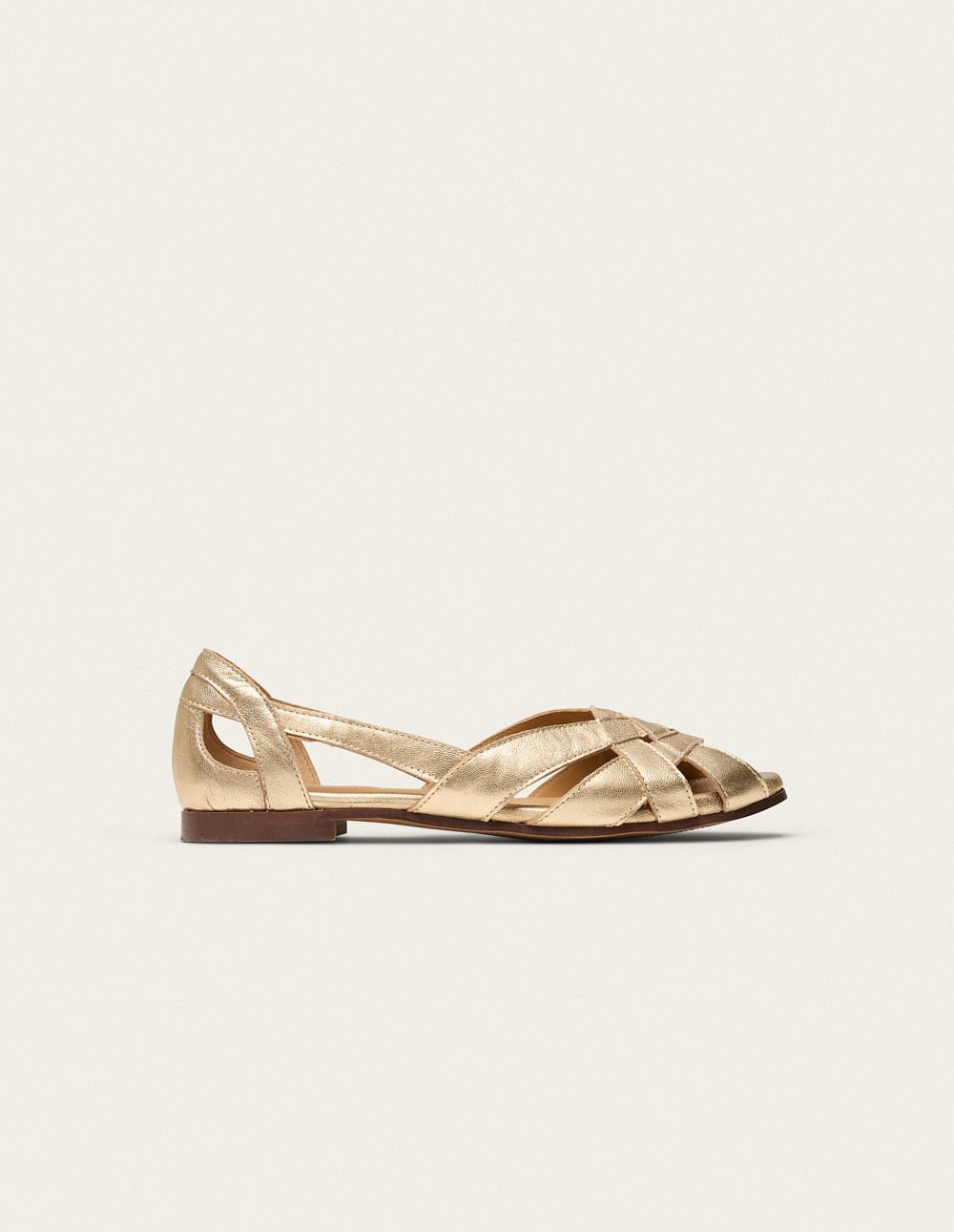 Faux leather sandals ODAJE Golden