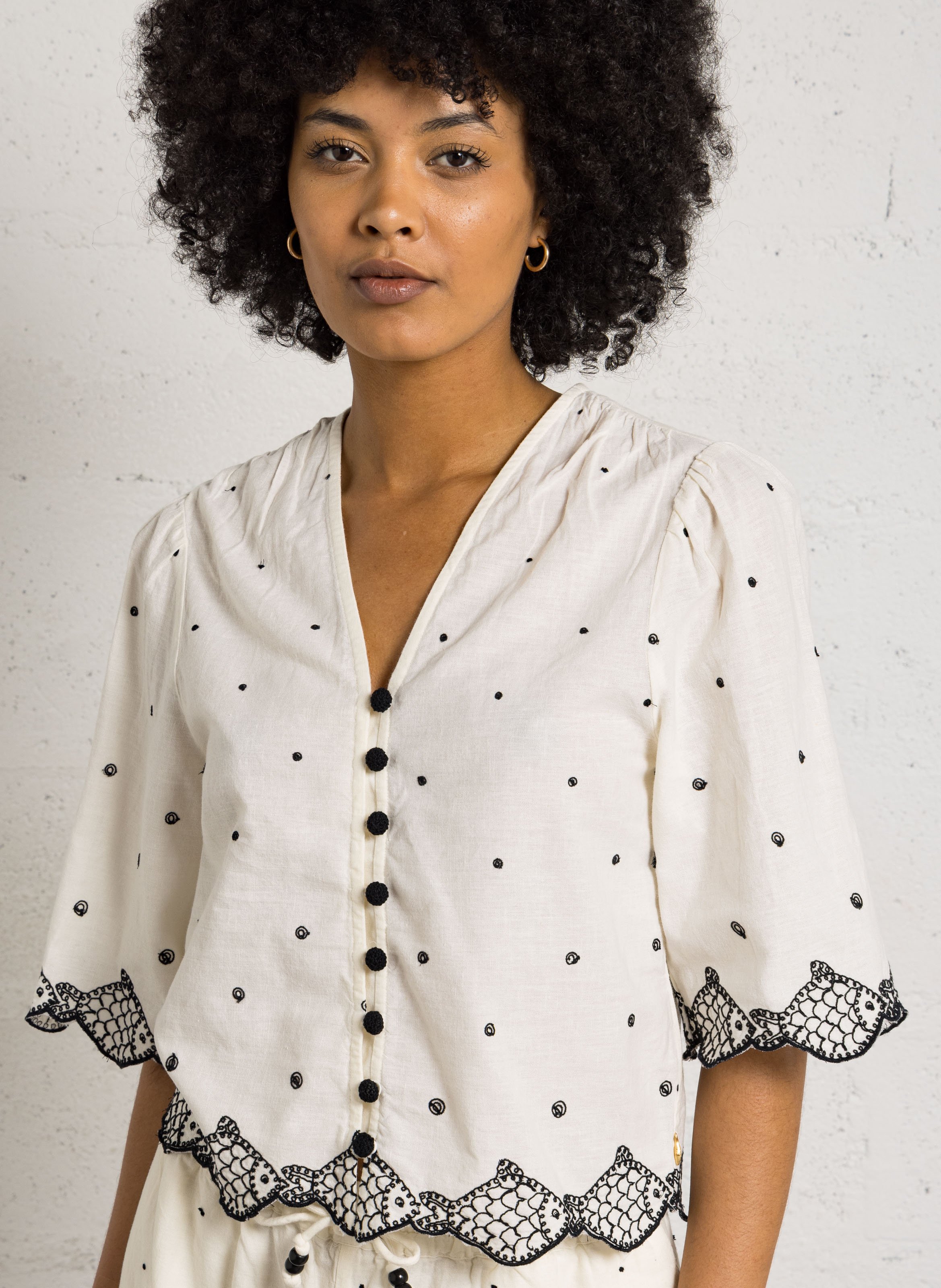 Denim shirt FABIENNE CHAPOT Black