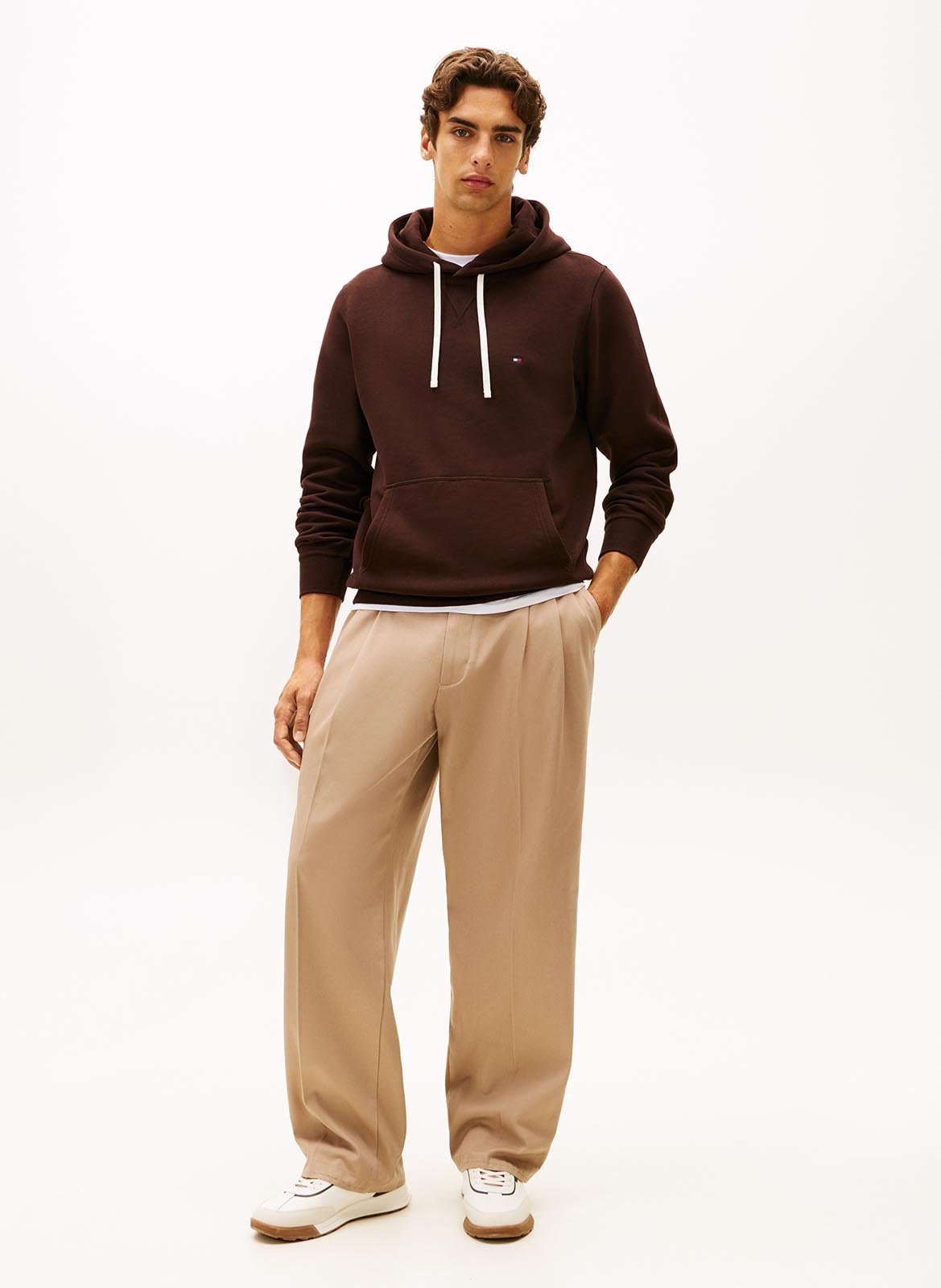 Sweat à capuche en coton mélangé | Marron TOMMY HILFIGER Homme