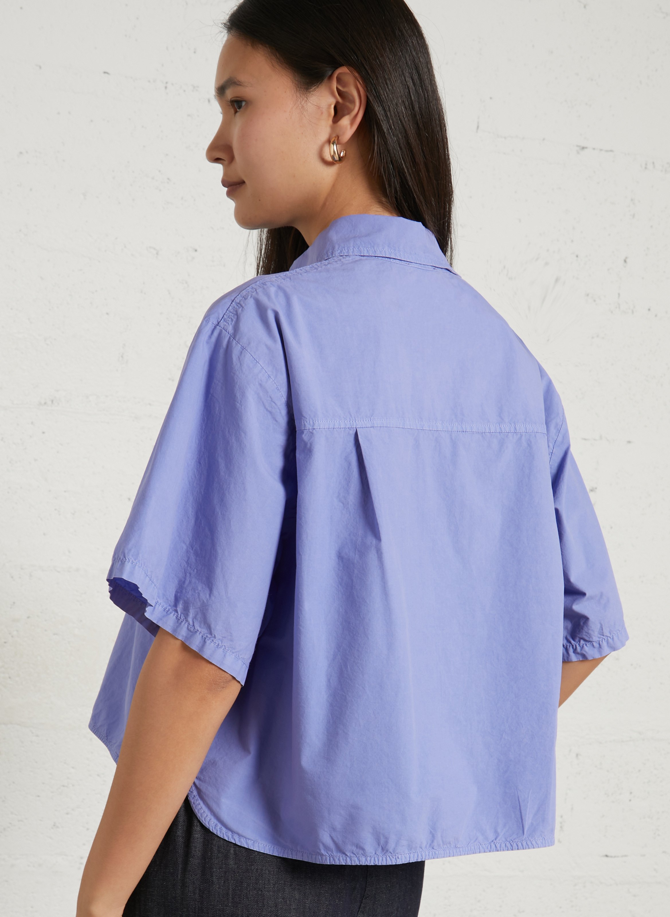 Chemise ample en coton bio AMERICAN VINTAGE Bleu