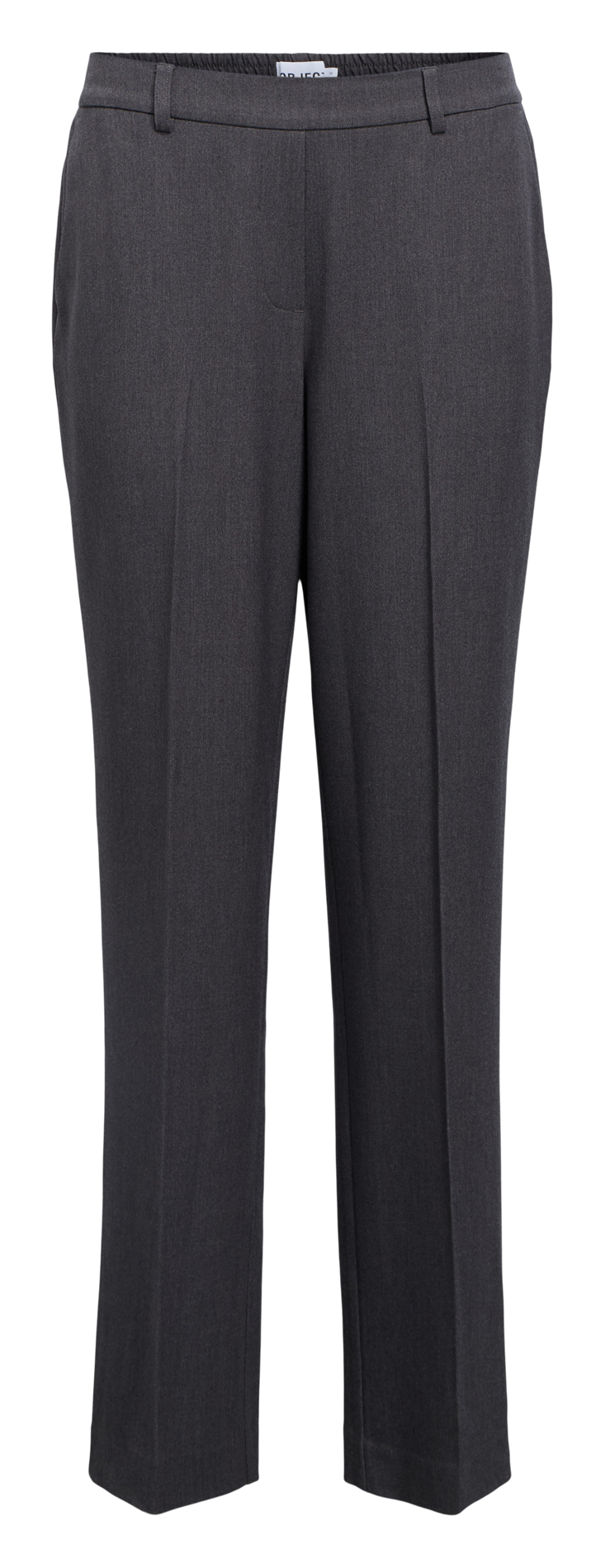 Mid-rise straight-leg pants OBJECT Grey