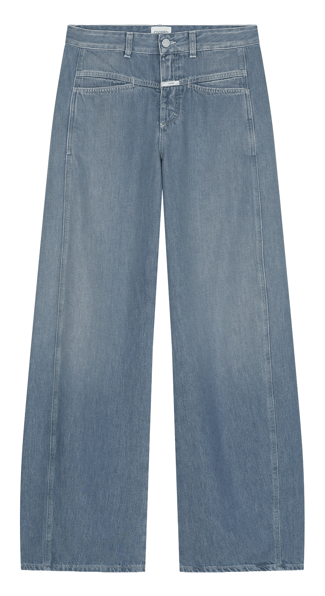 Wide-leg cotton jeans CLOSED Grey
