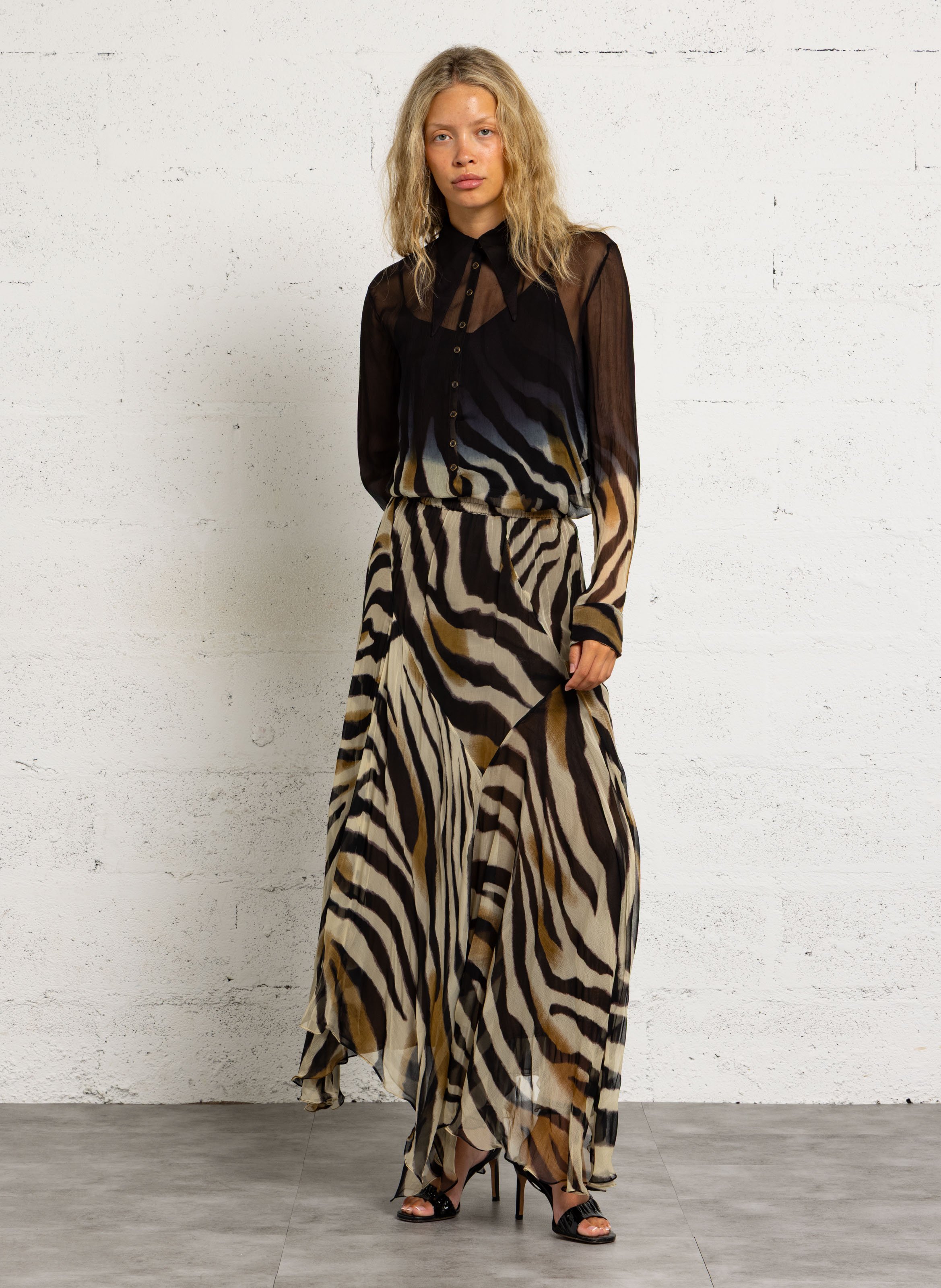 Sheer straight shirt MES DEMOISELLES Multicolored