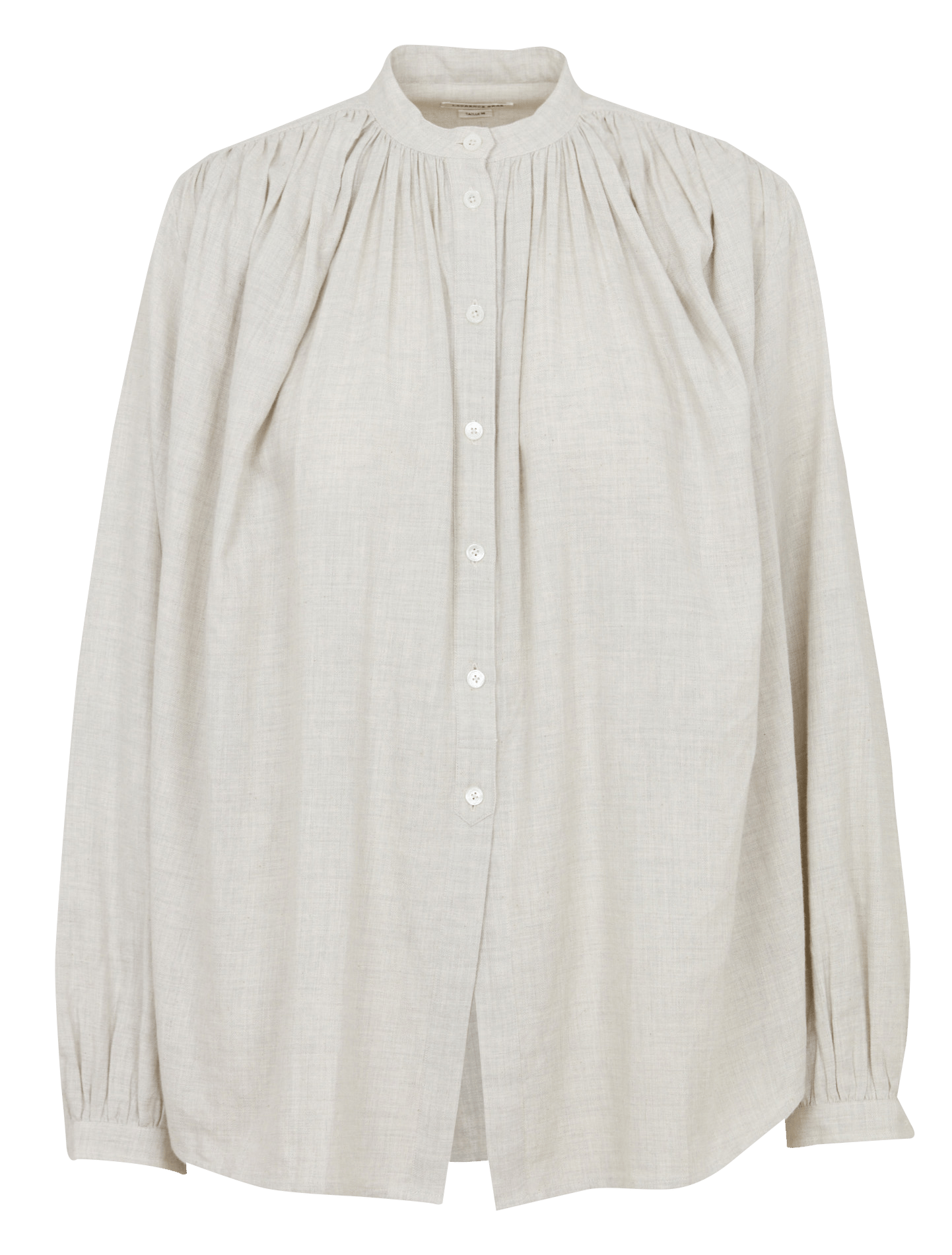 Chemise col rond en coton LAURENCE BRAS Blanc