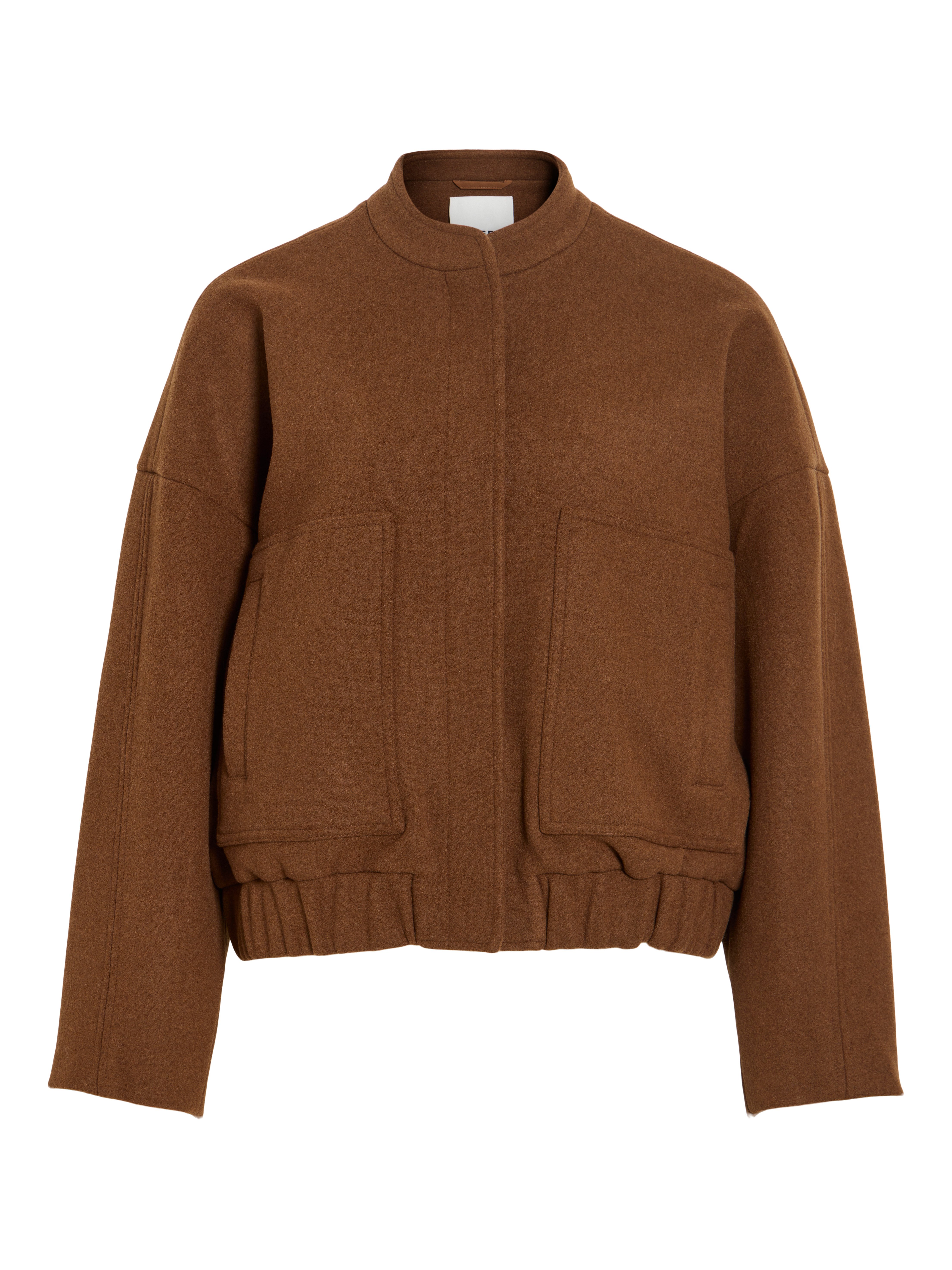 Veste ample en laine mélangée ROUGE EDIT Marron