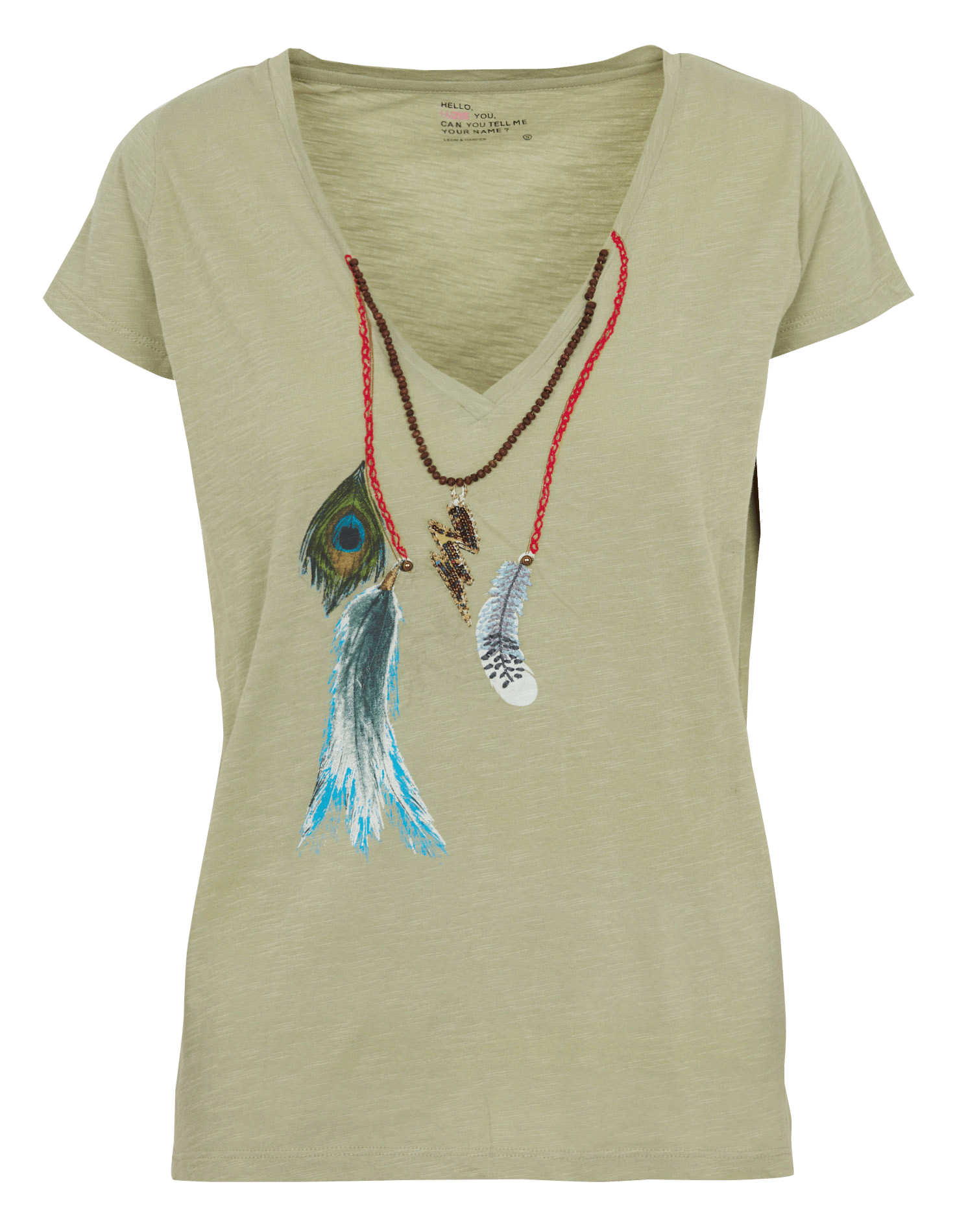 T-Shirt aus Bio-Baumwolle mit Stickerei LEON & HARPER