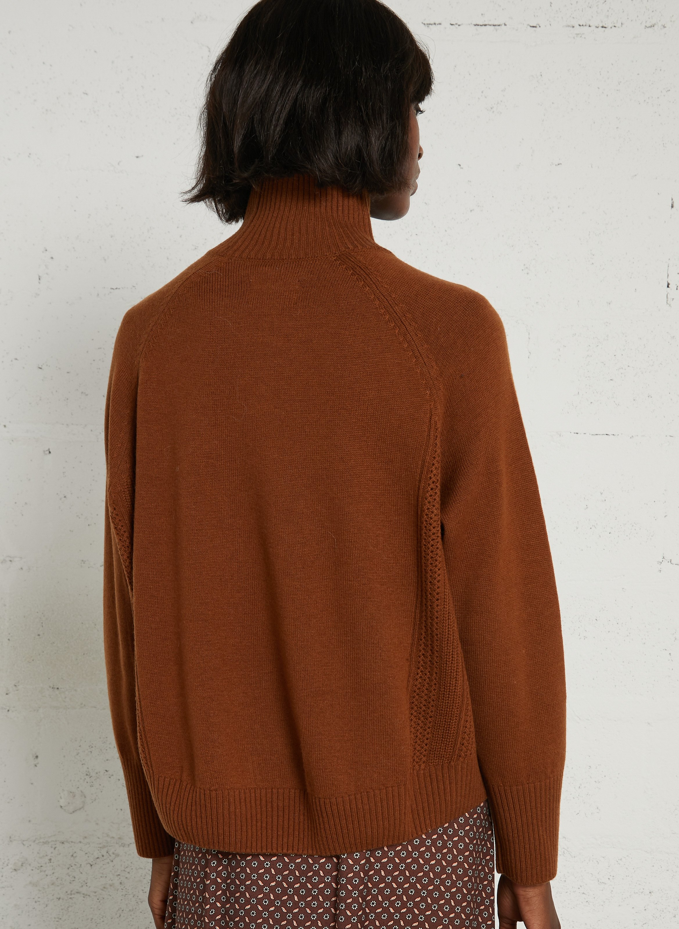 Oversized wool sweater DES PETITS HAUTS Brown