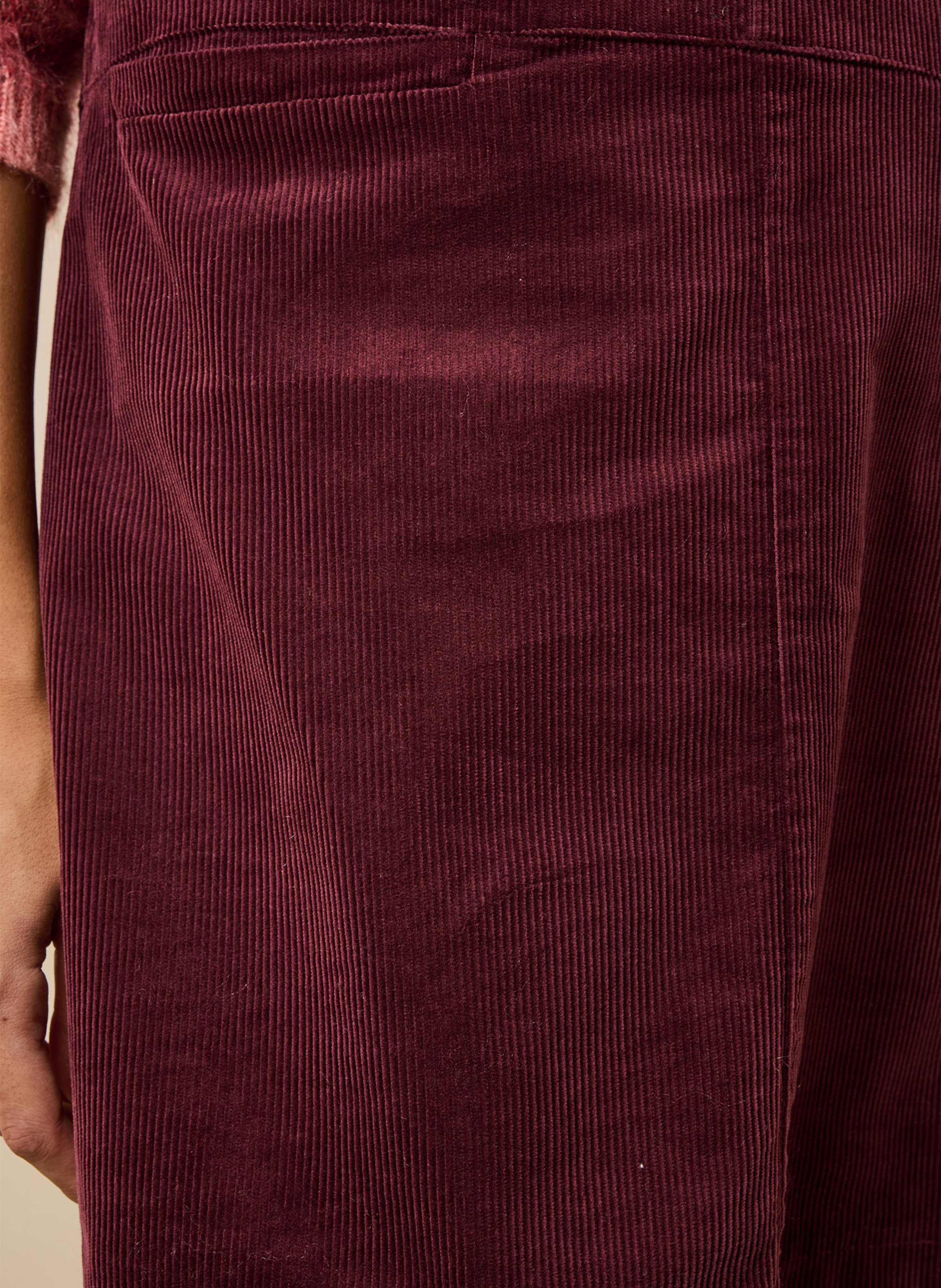 Short ribbed V-neck dress in a cotton blend LA FEE MARABOUTEE Red